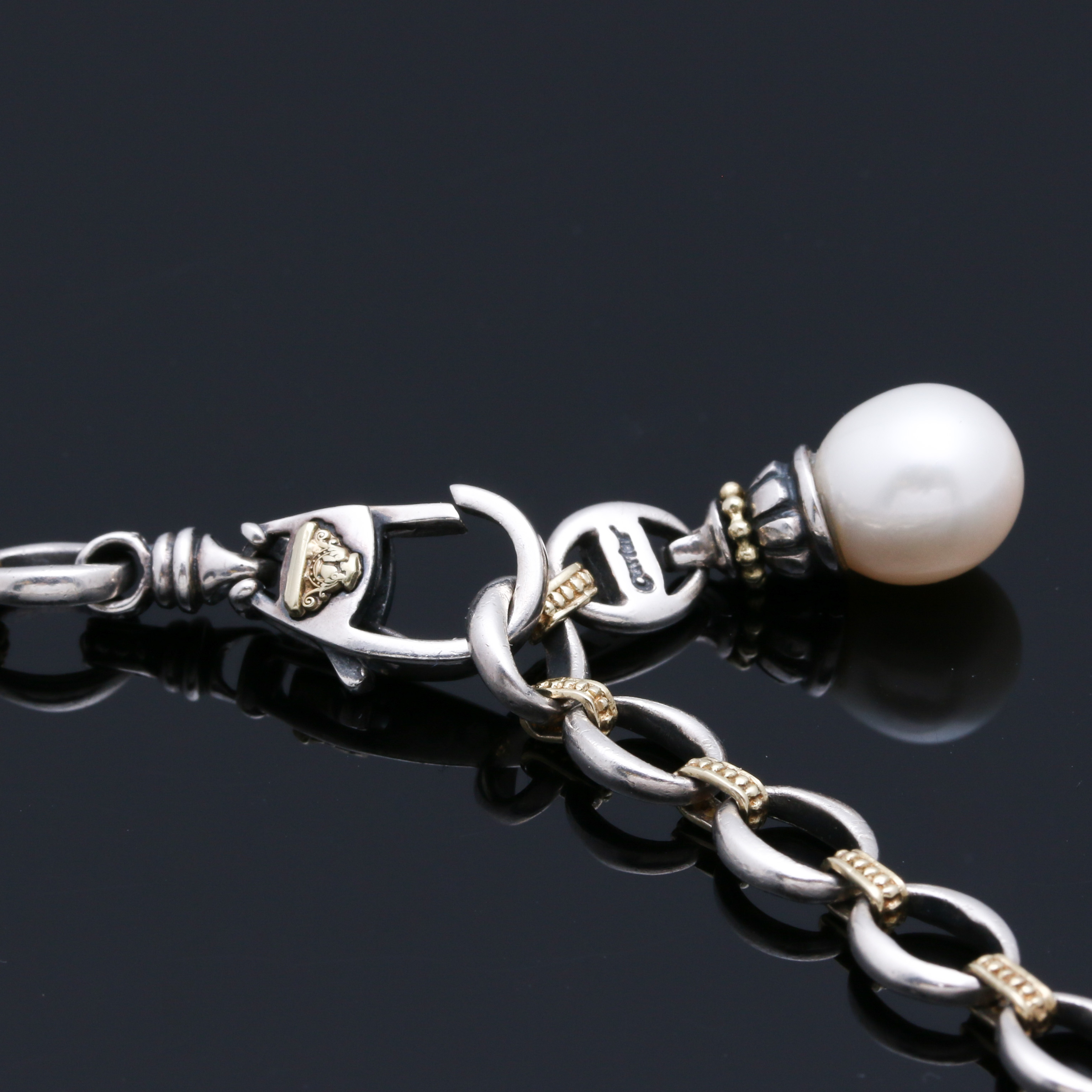Lagos Sterling Silver & 18K Cultured Pearl Necklace