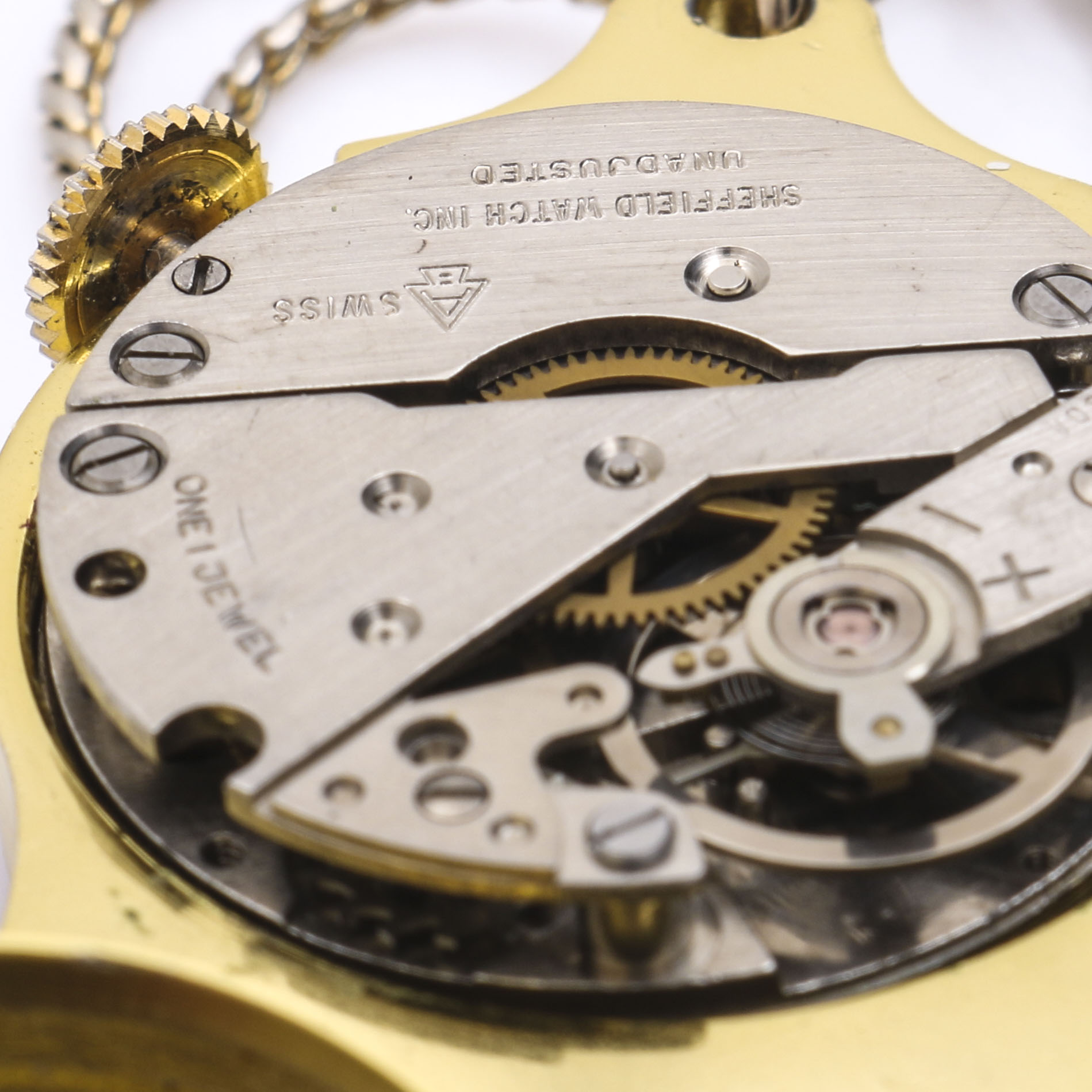 Gold Tone Pendant Watches Including Sheffield and Pepsi-Cola