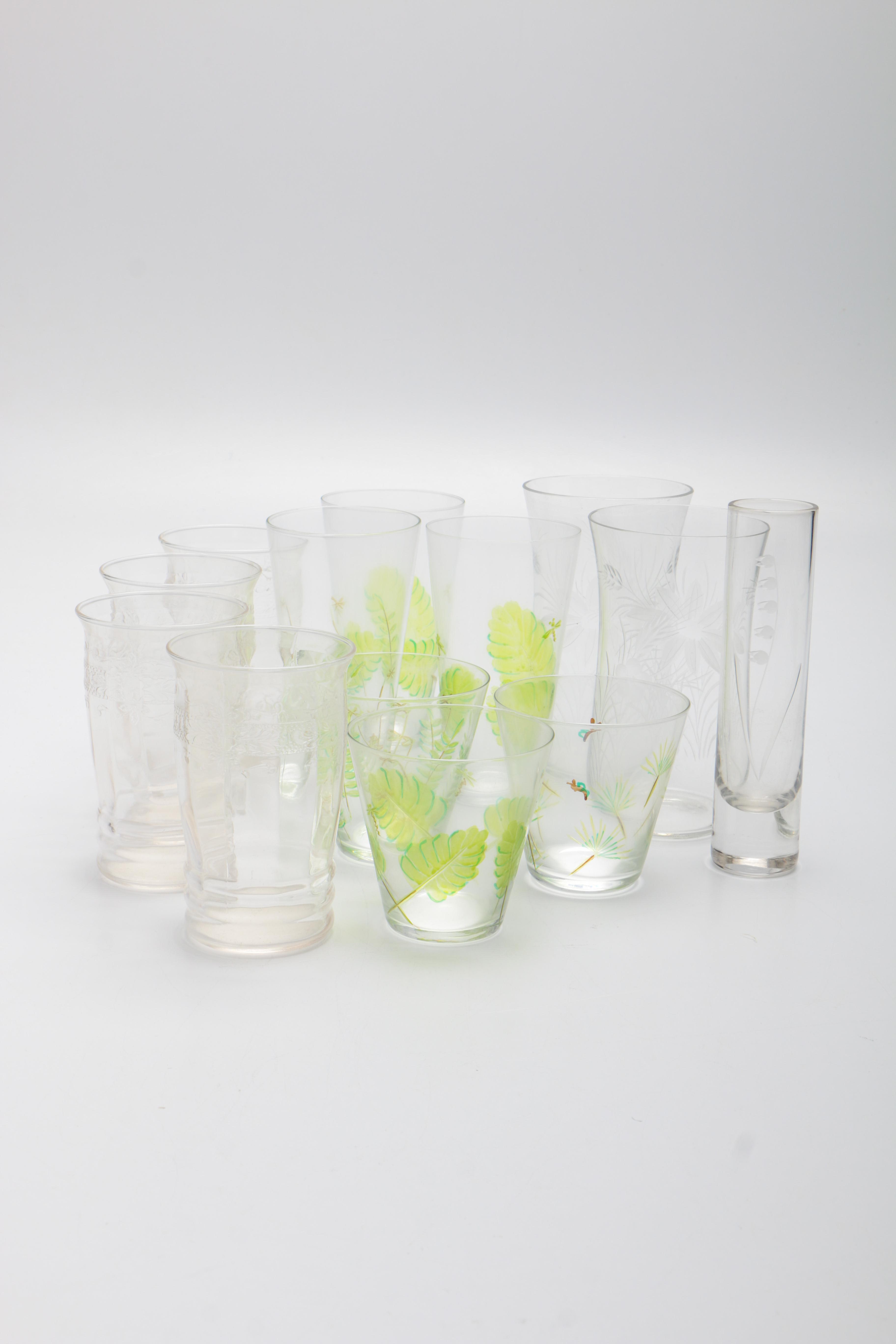 Vintage Drinking Glasses and Vases