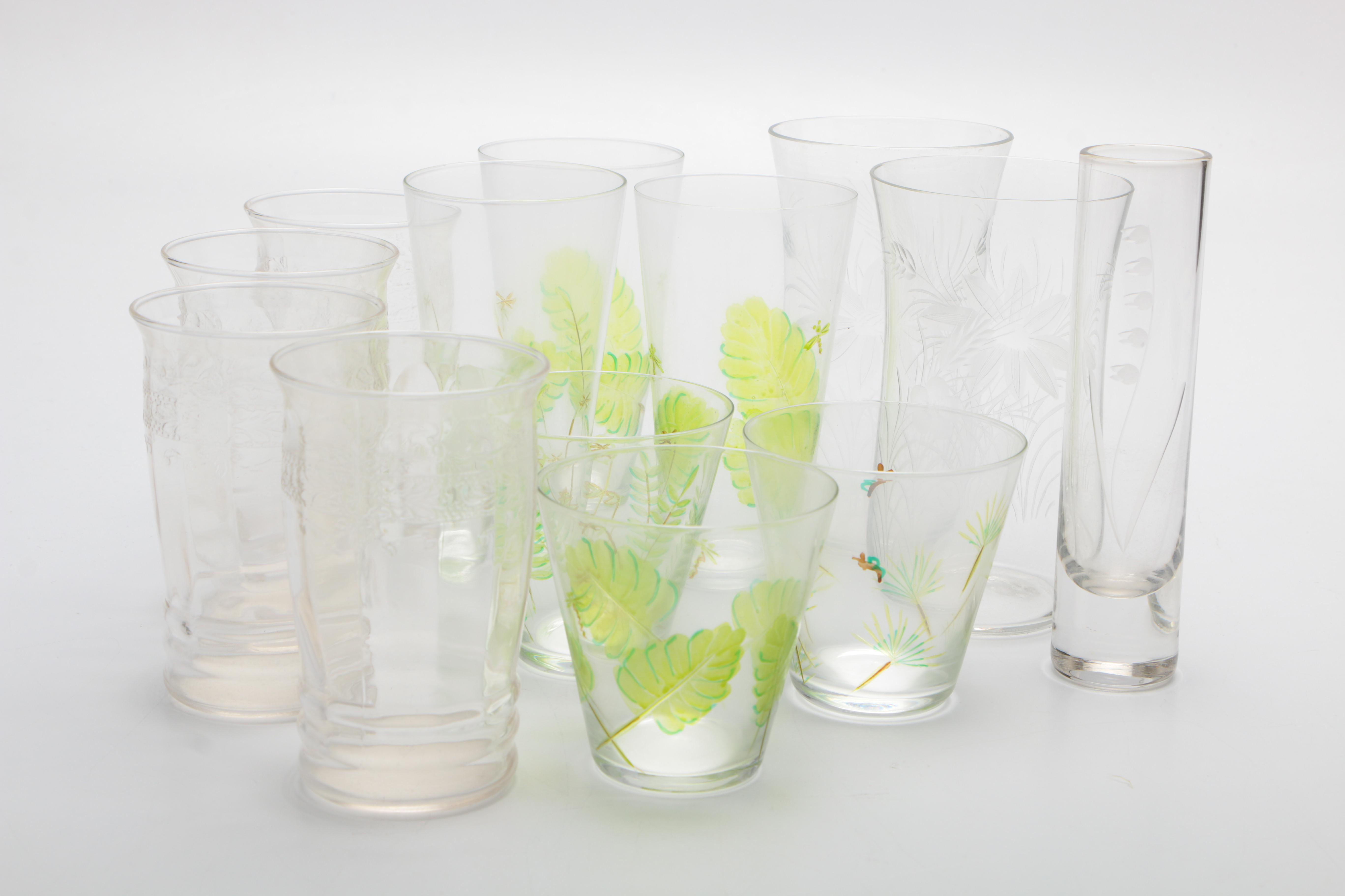 Vintage Drinking Glasses and Vases