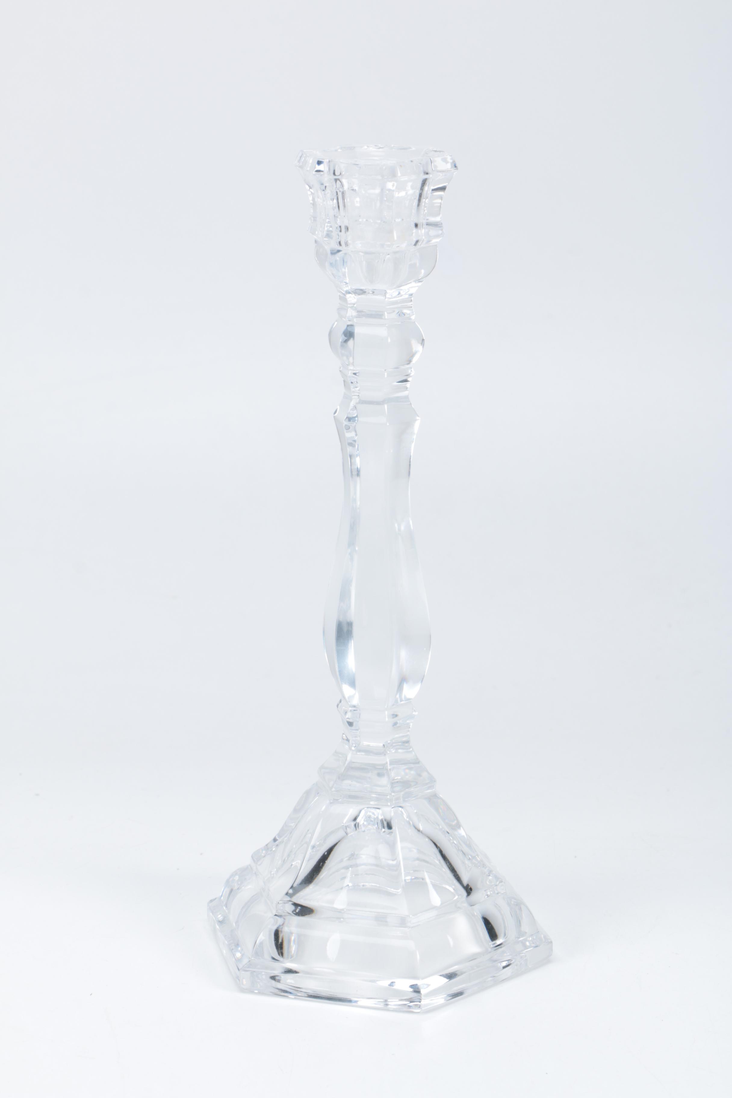 Tiffany & Co Crystal "Hampton" Candlesticks