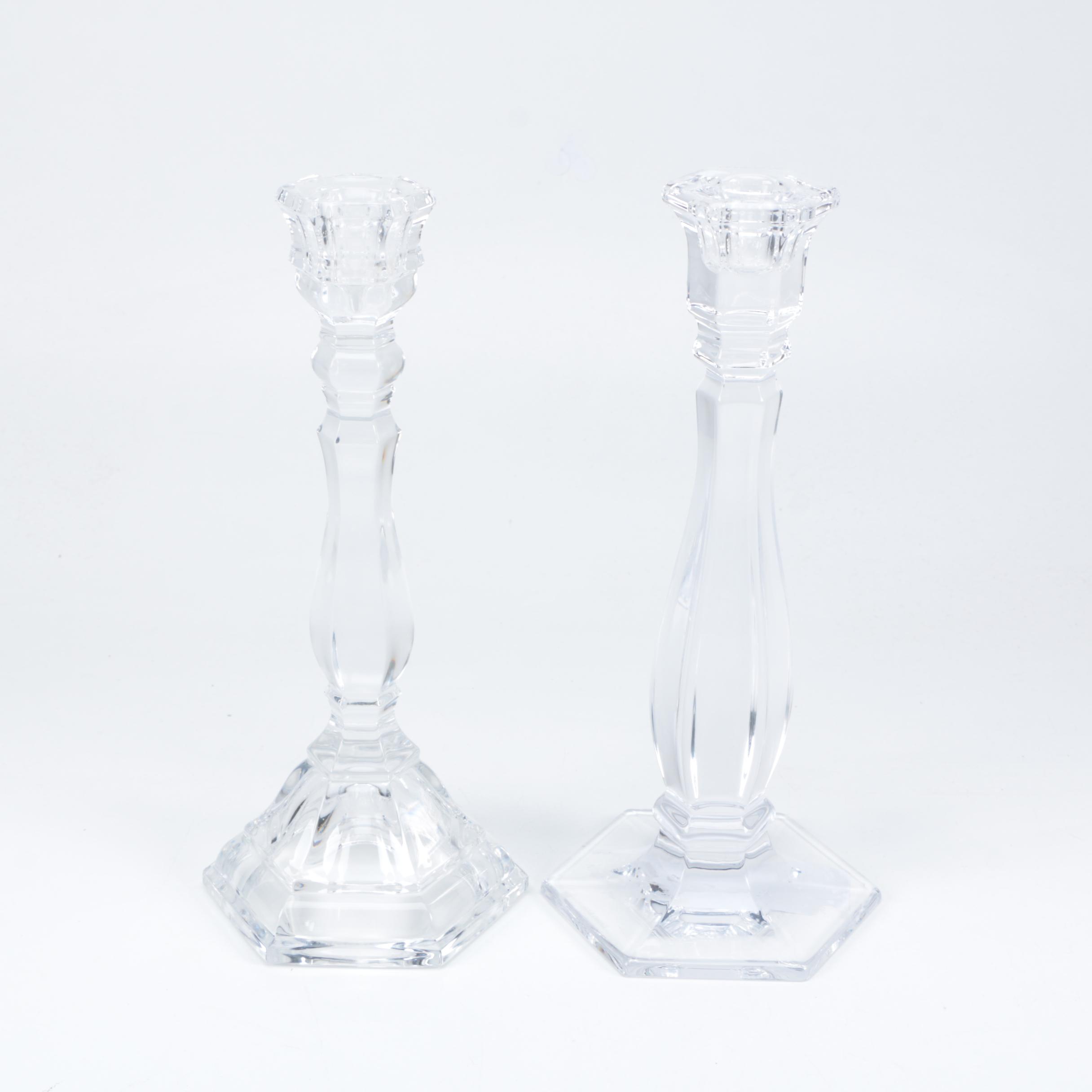 Tiffany & Co Crystal "Hampton" Candlesticks