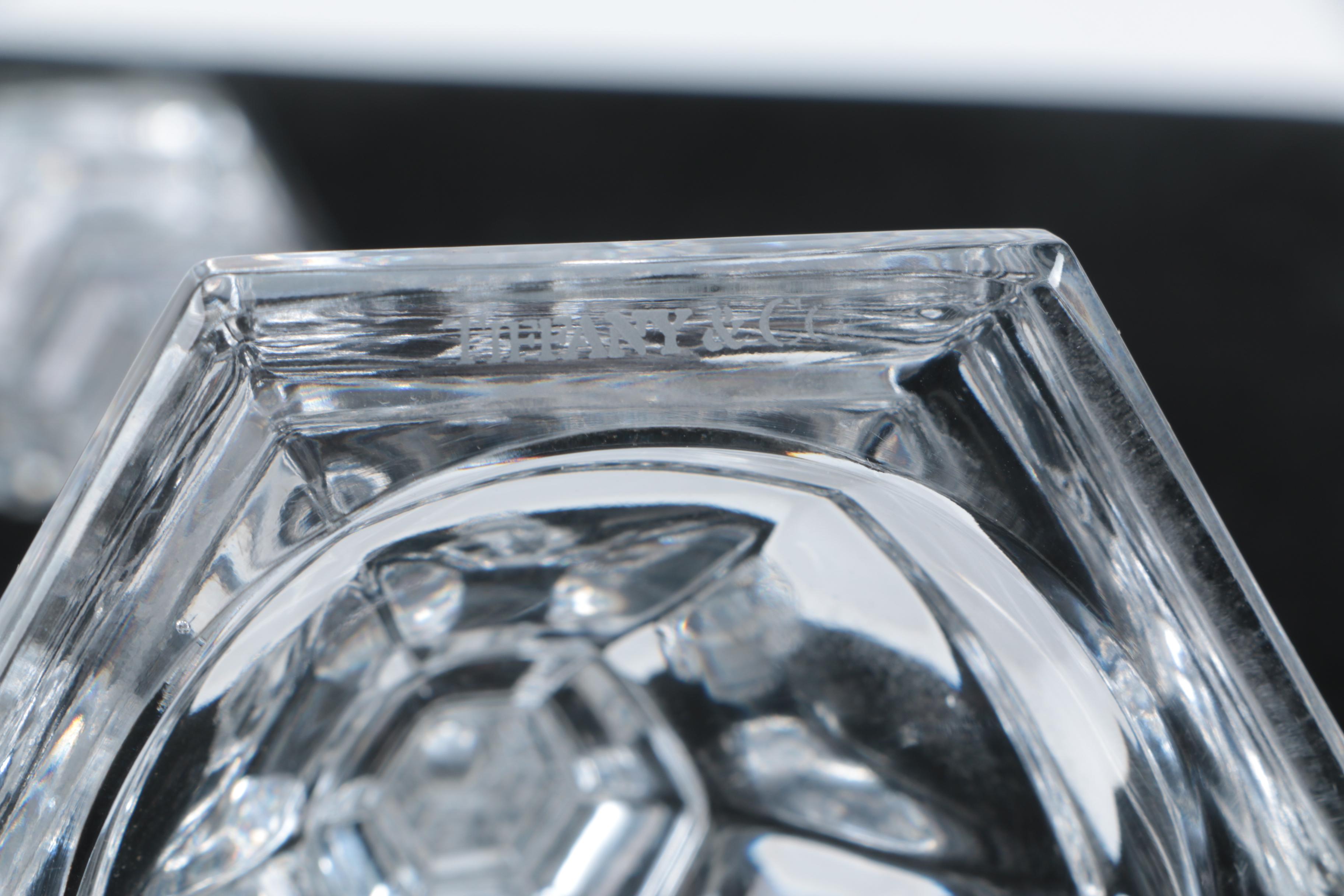 Tiffany & Co Crystal "Hampton" Candlesticks