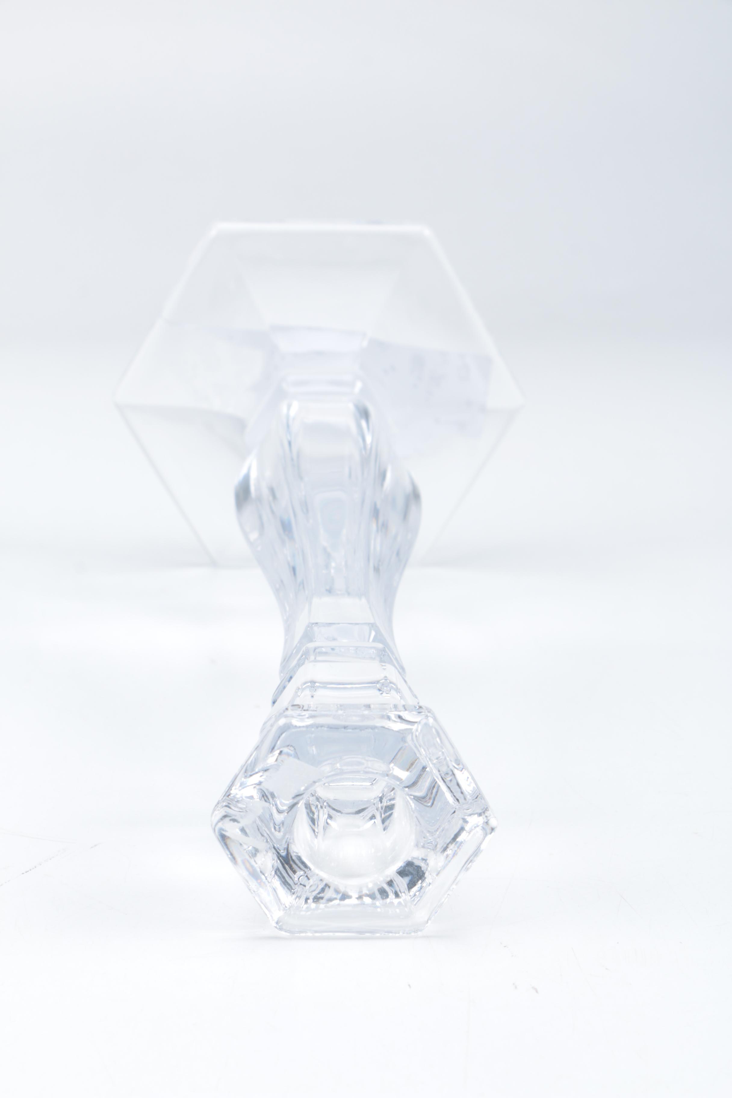 Tiffany & Co Crystal "Hampton" Candlesticks