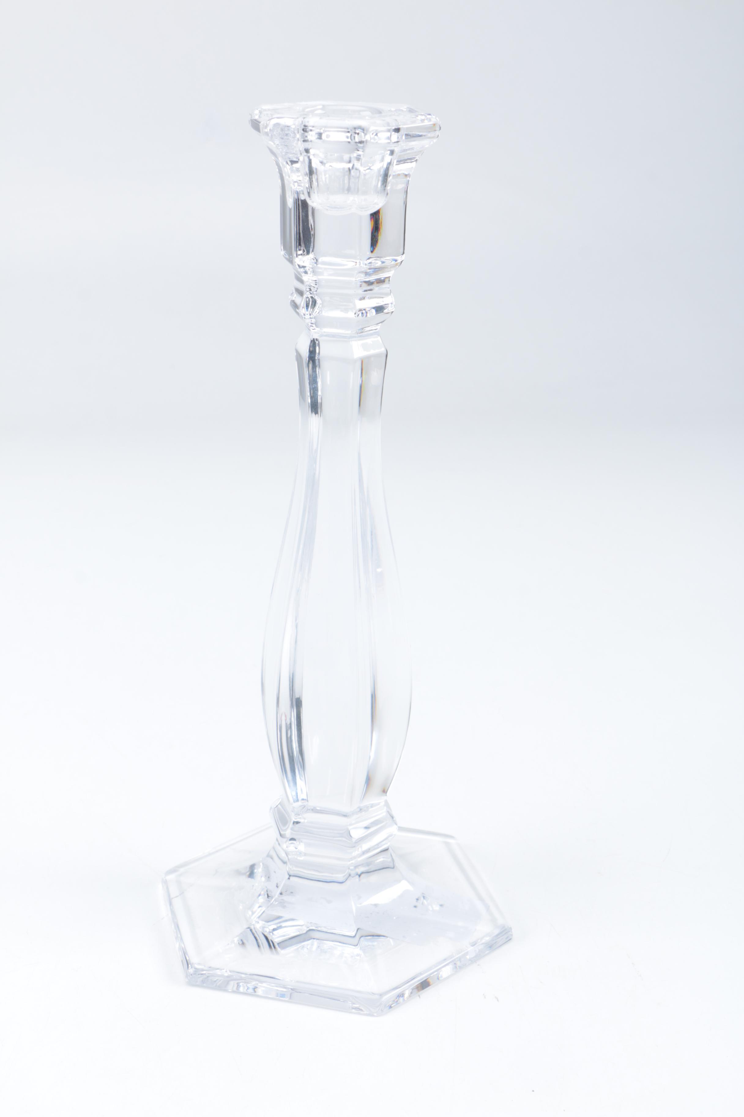 Tiffany & Co Crystal "Hampton" Candlesticks