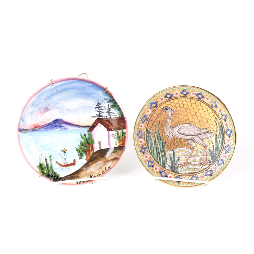Hand-Painted Italian and Guatemalan Decorative Plates
