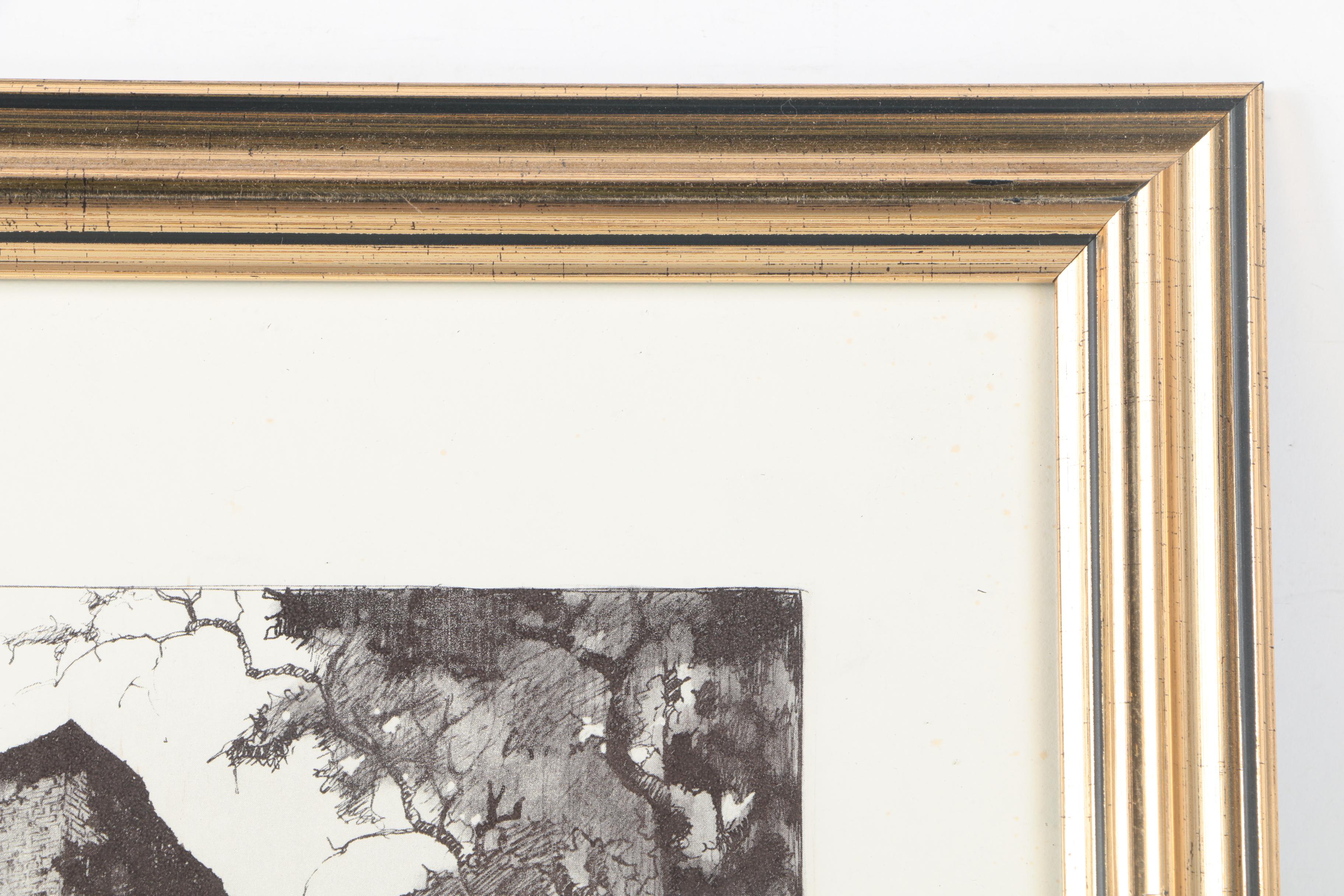 After Day Lowry Black and White Halftone Prints of Scenes From Jamestown, Virginia