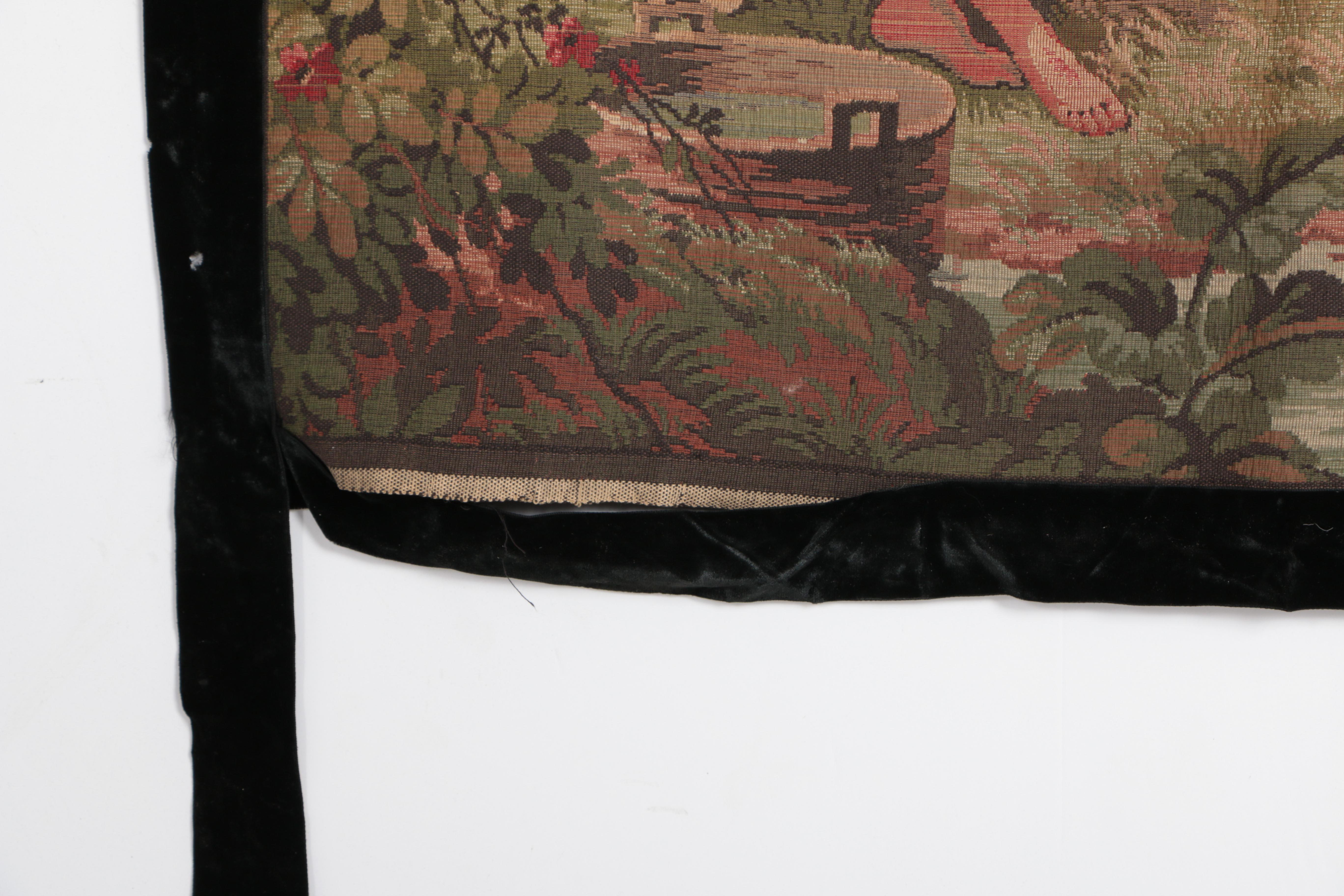 Wall Tapestry of a Rococo Fishing Scene