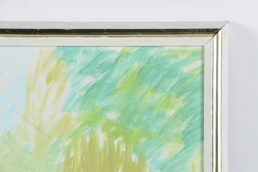 1977 Sweetser-Reed Oil Painting on Canvas "Keukenholf Gardens"