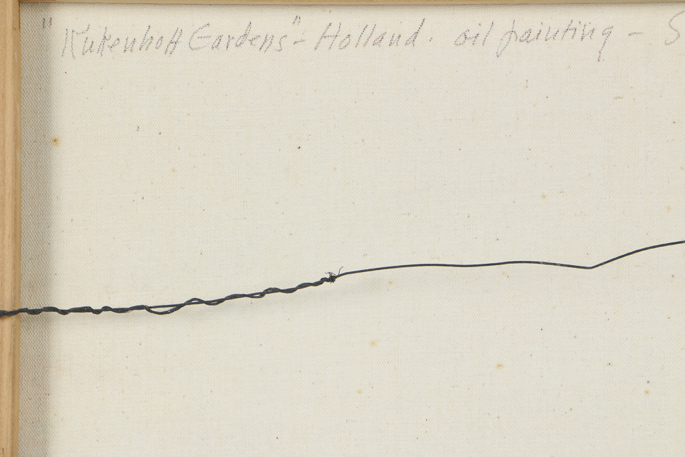 1977 Sweetser-Reed Oil Painting on Canvas "Keukenholf Gardens"