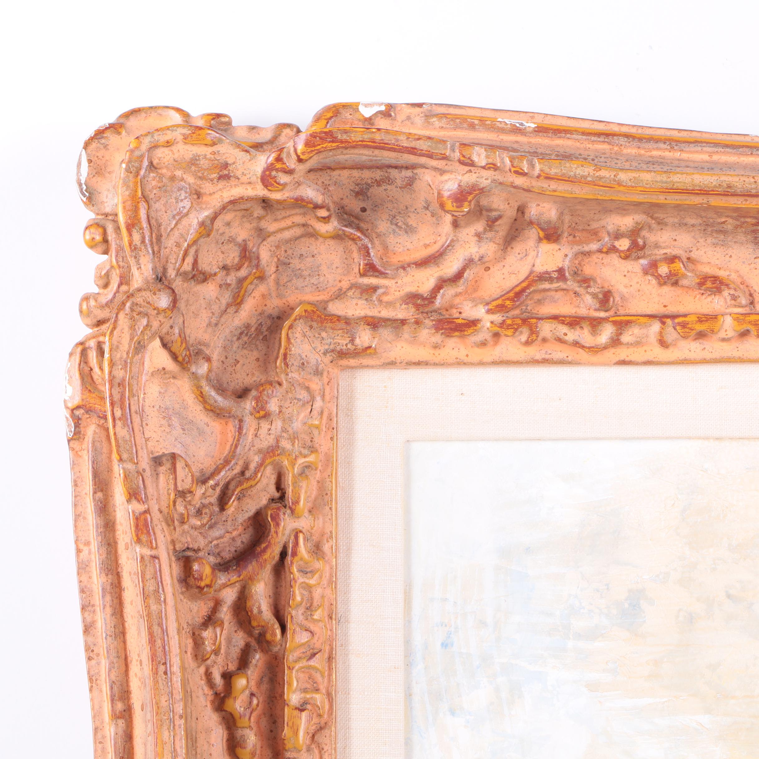 J. Shayne Acrylic Painting on Canvas Impressionist Landscape