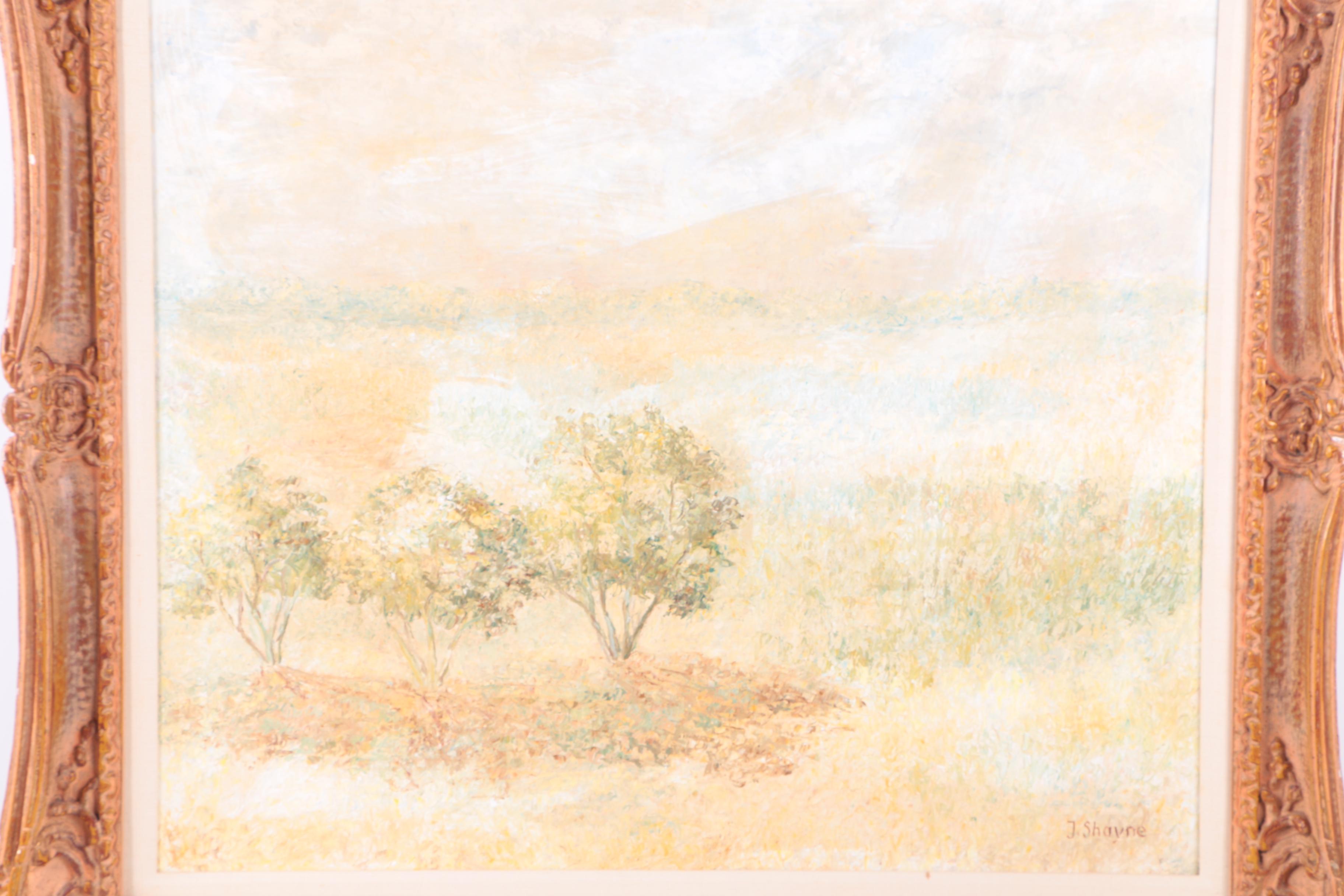 J. Shayne Acrylic Painting on Canvas Impressionist Landscape