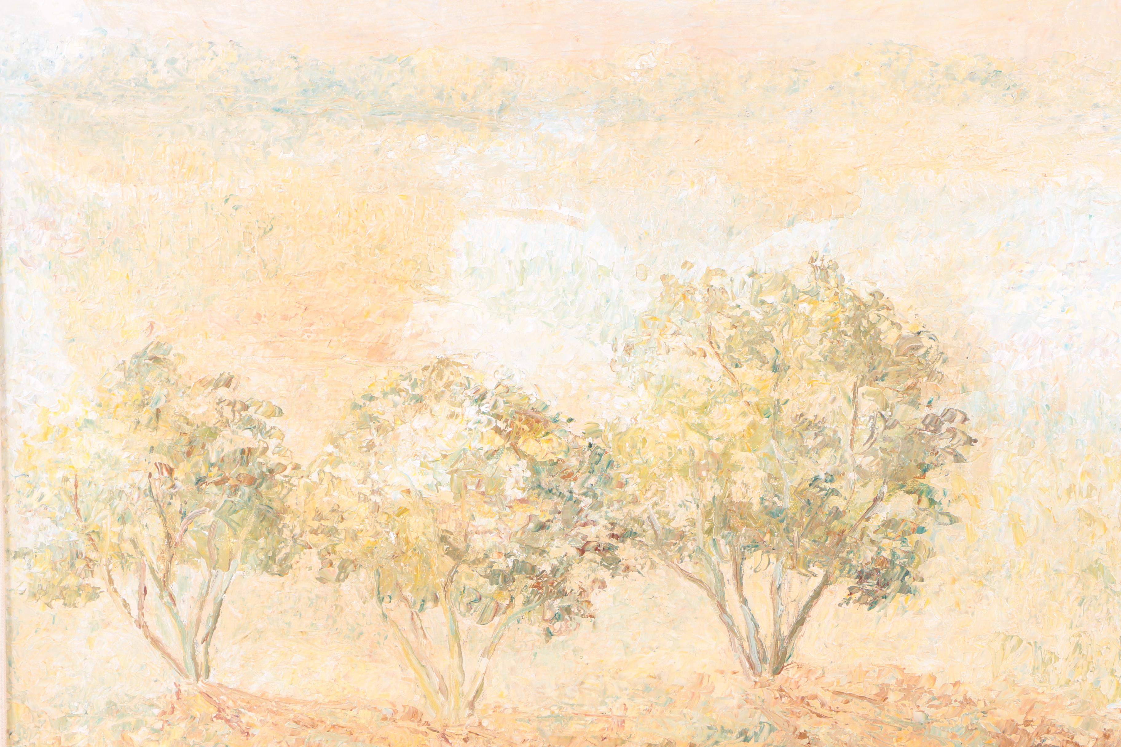 J. Shayne Acrylic Painting on Canvas Impressionist Landscape