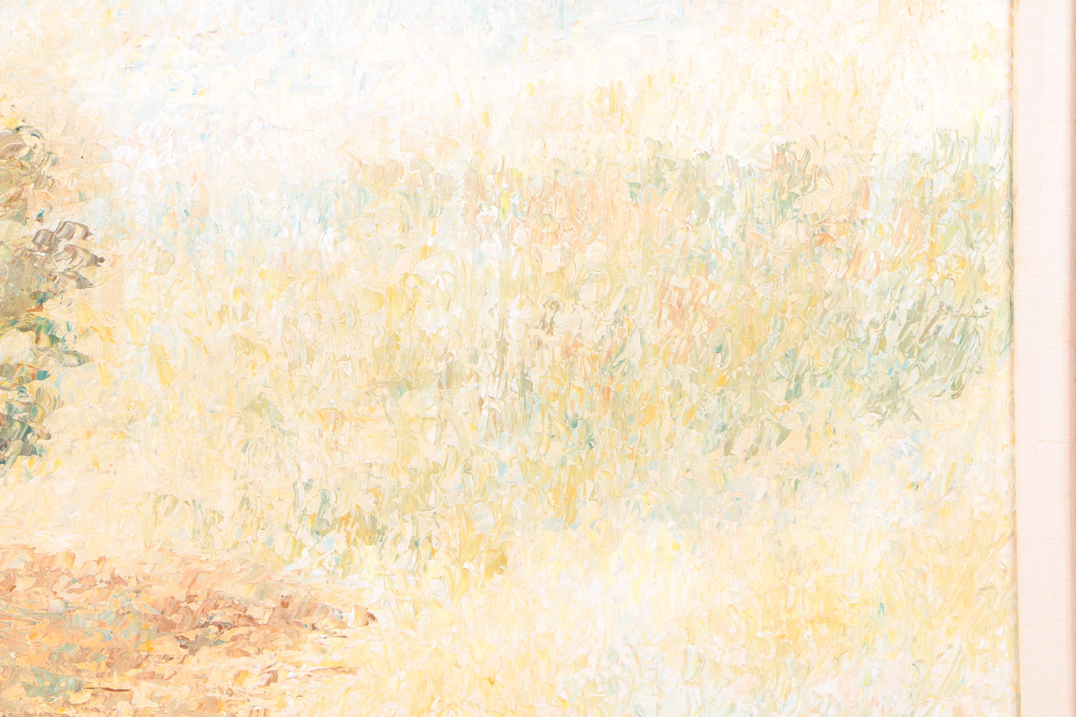 J. Shayne Acrylic Painting on Canvas Impressionist Landscape