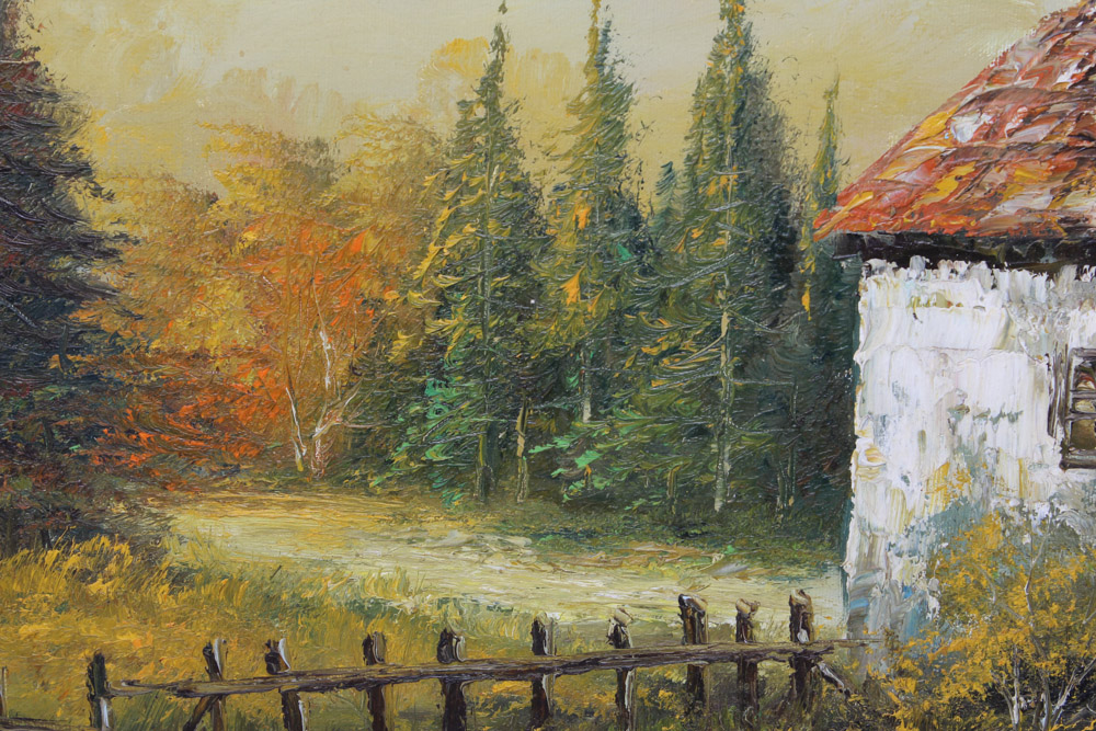 Schiller Oil Painting on Canvas Rural Landscape