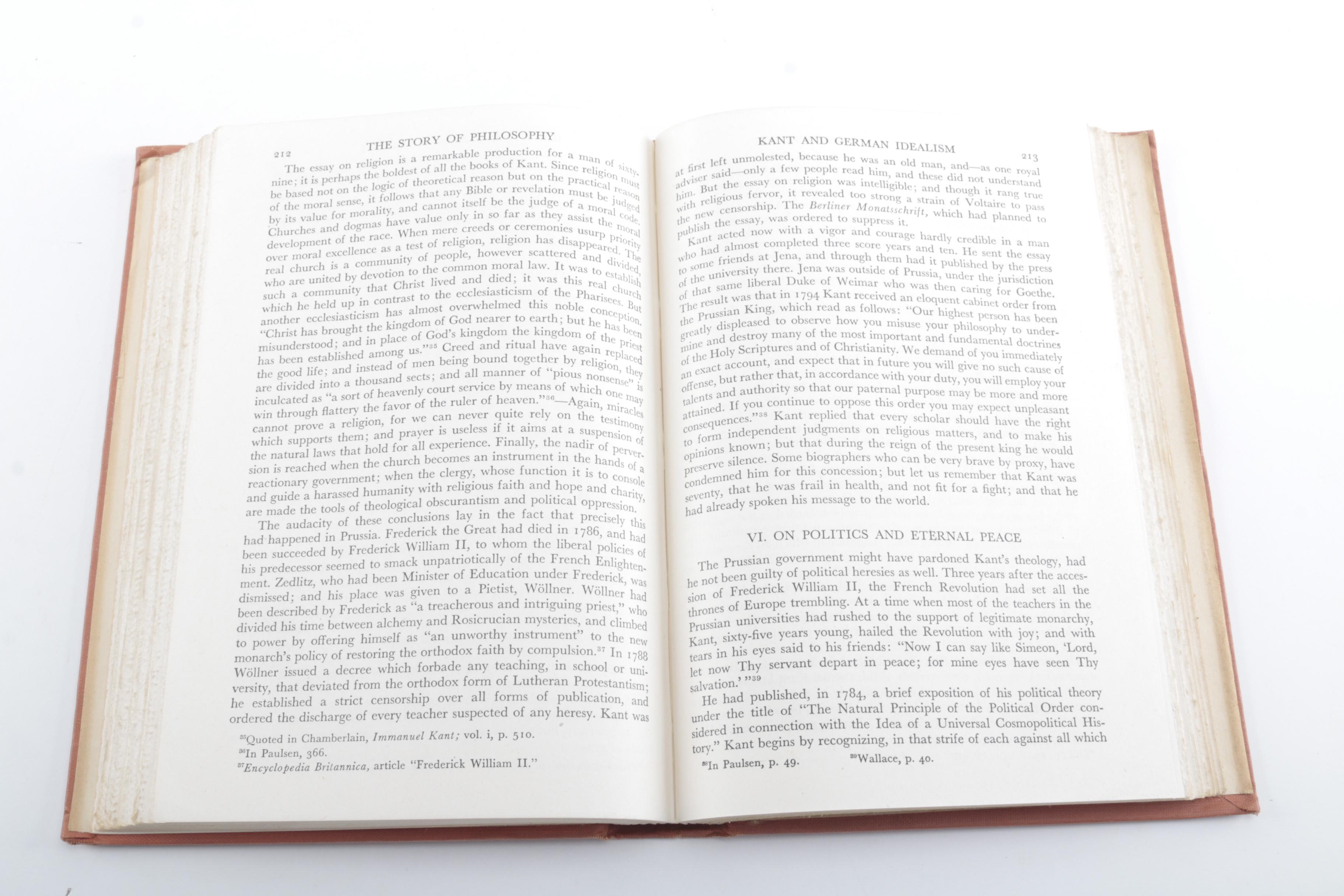 1943 "The Story of Philosophy" by Will Durant