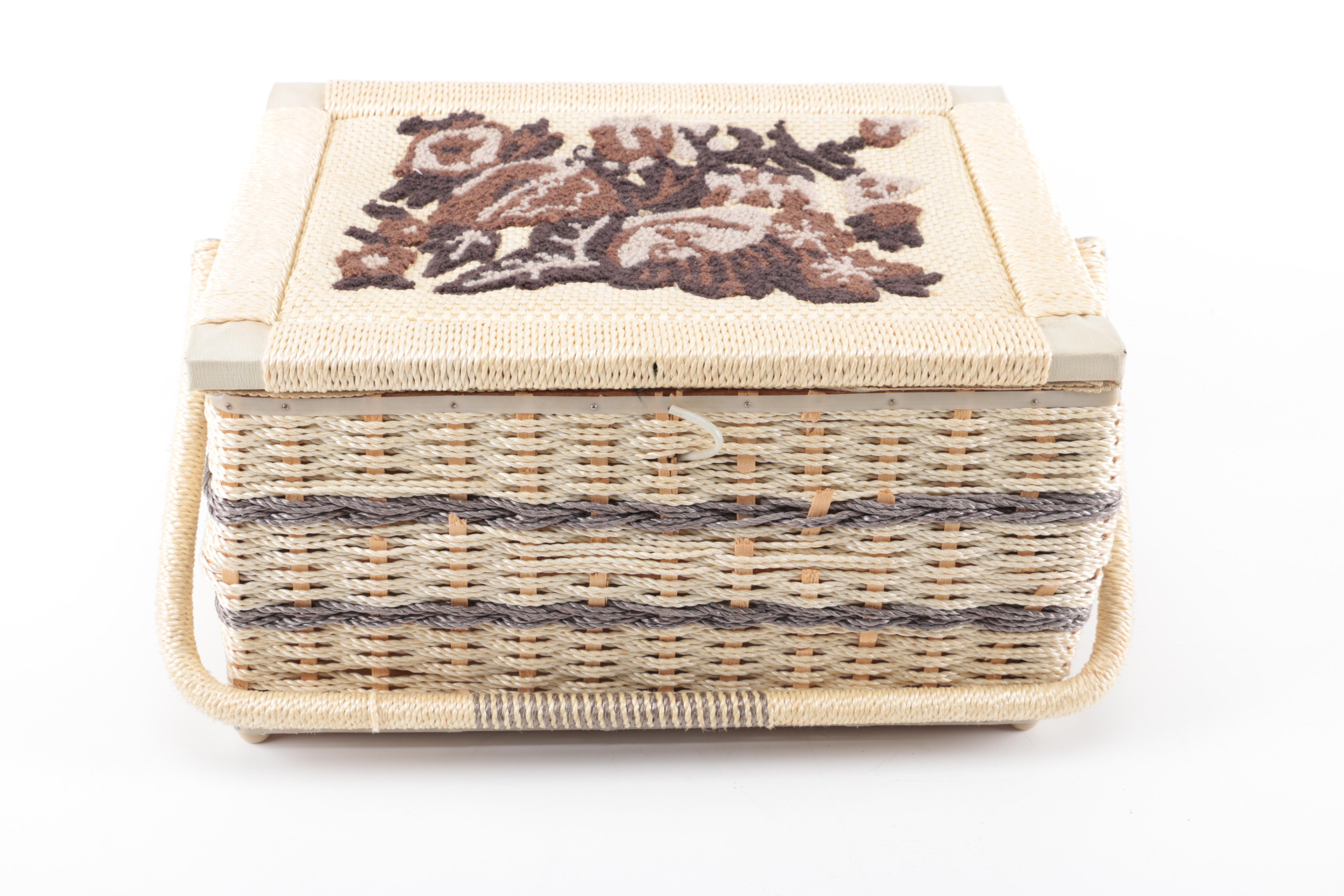 Vintage Woven Sewing Box