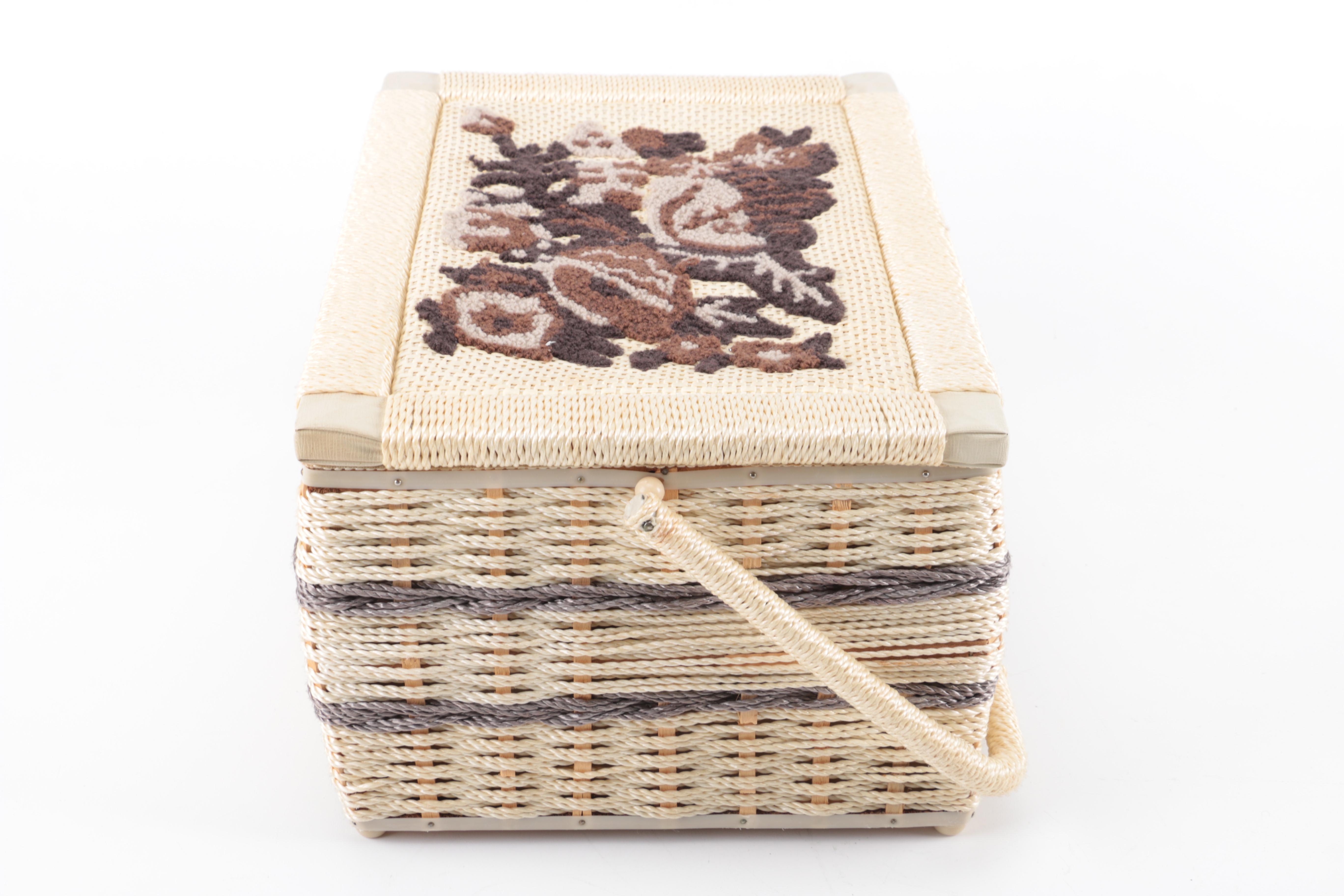 Vintage Woven Sewing Box