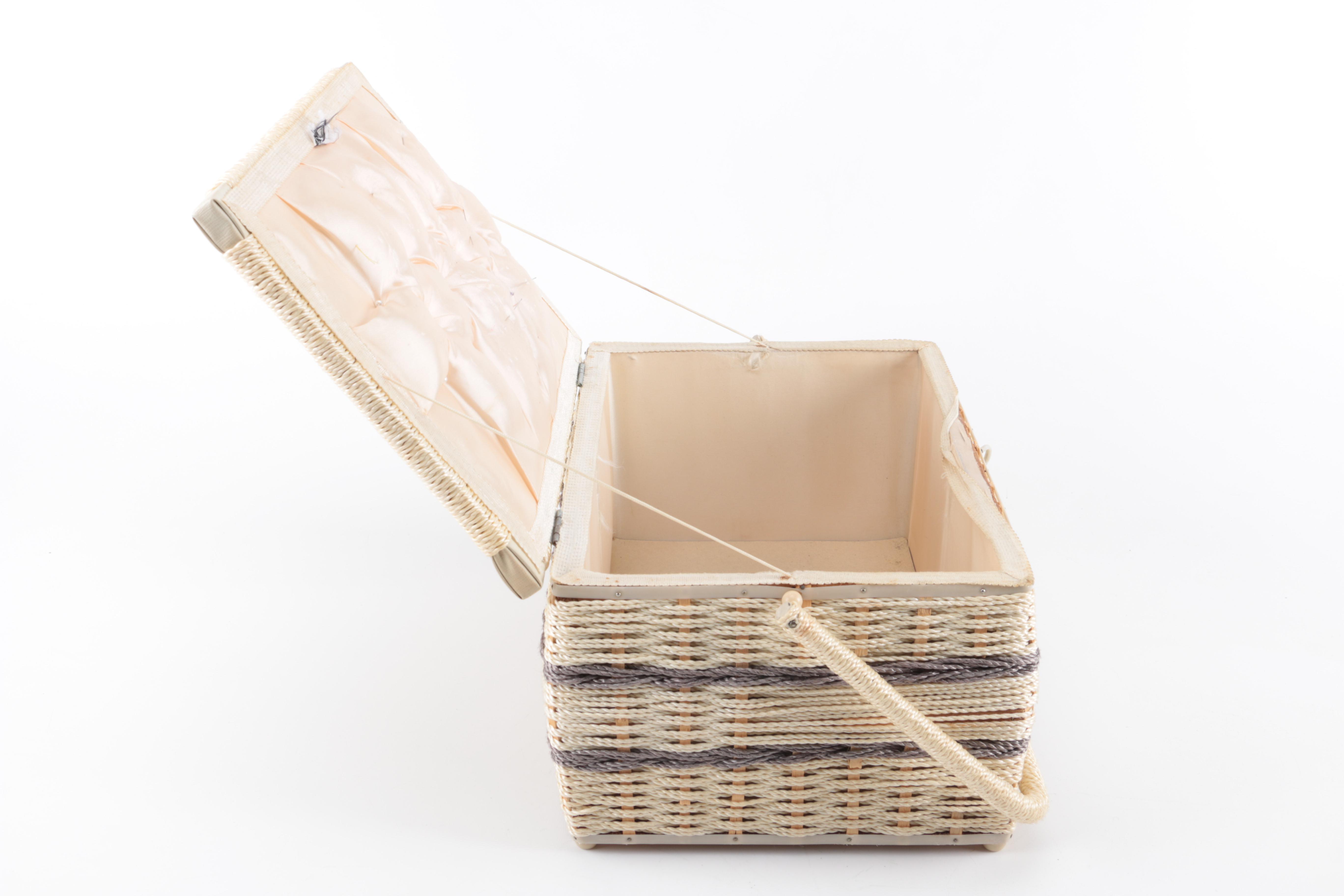 Vintage Woven Sewing Box