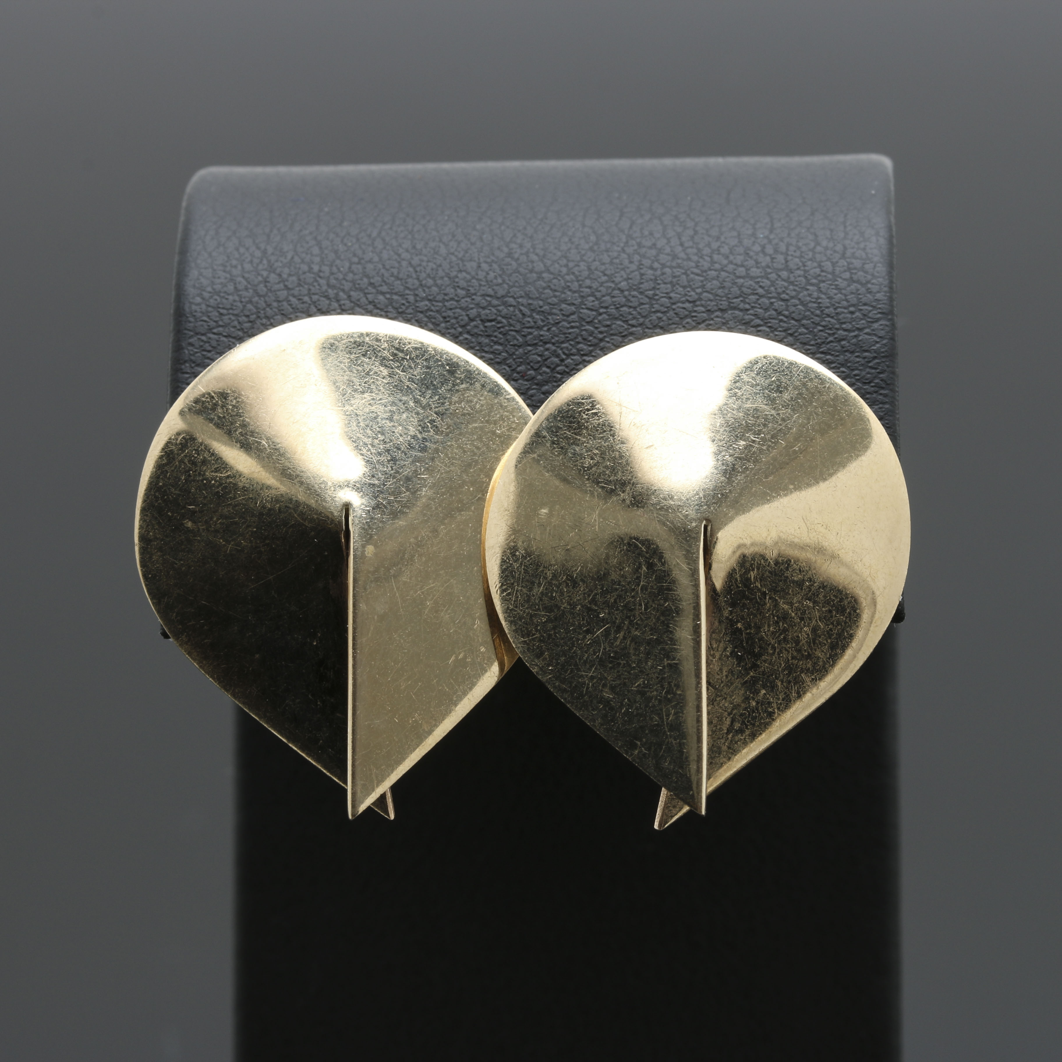 Hans Appenzeller 14K Yellow Gold Abstract Earrings