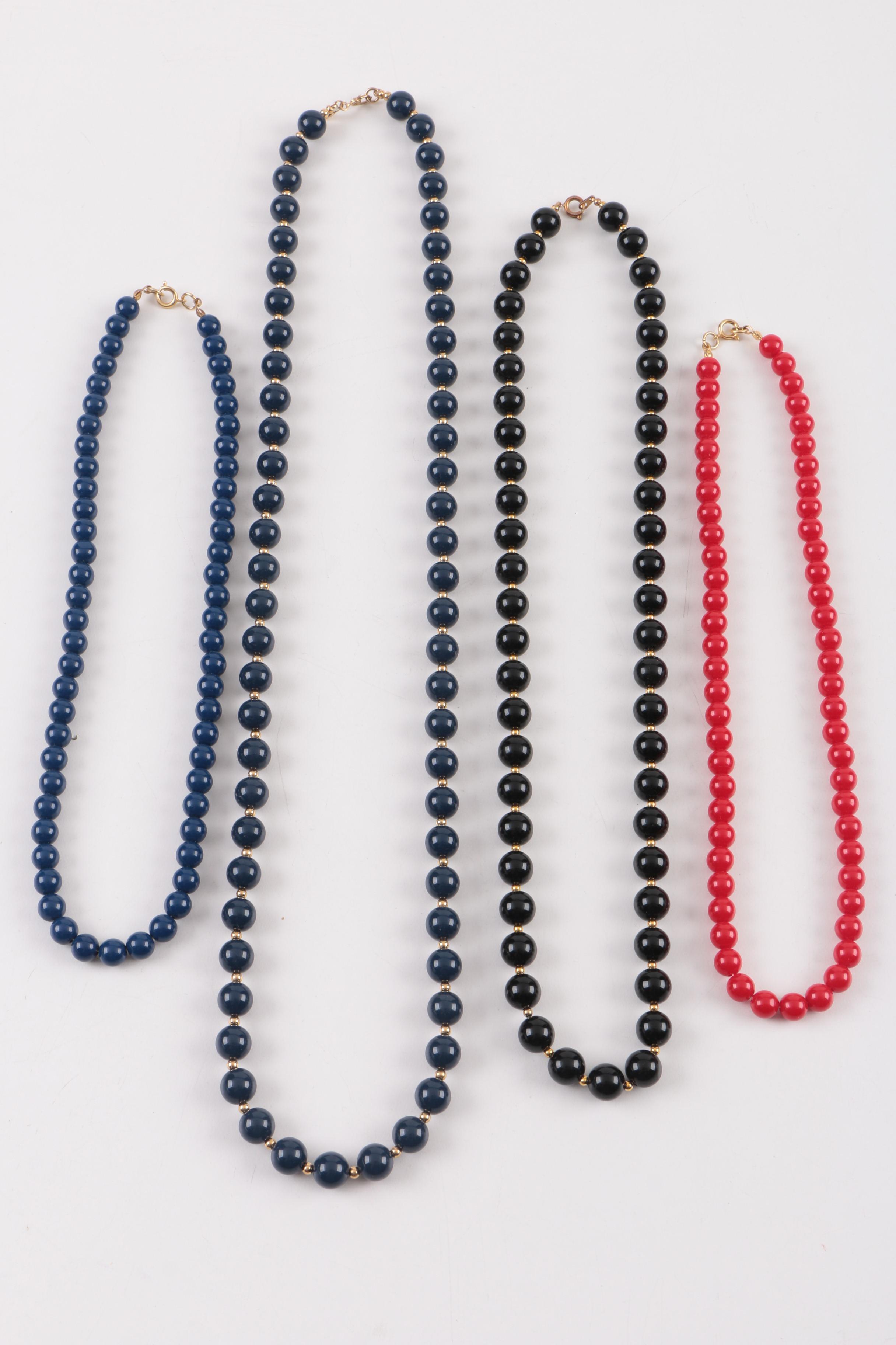 Assorted Costume Jewelry Including Beaded Necklaces