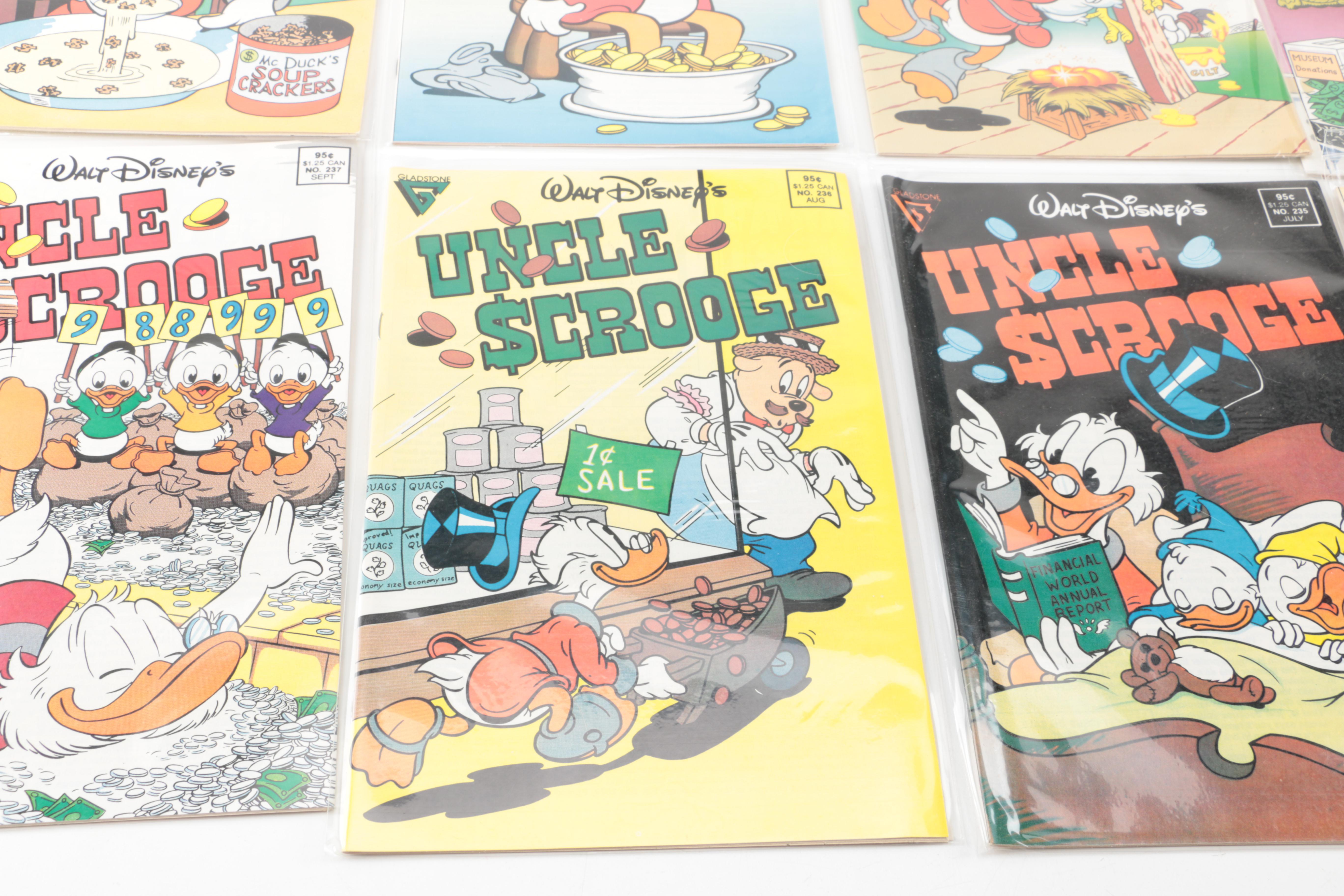 1980s "Uncle Scrooge" Comics Including Carl Barks Reprints