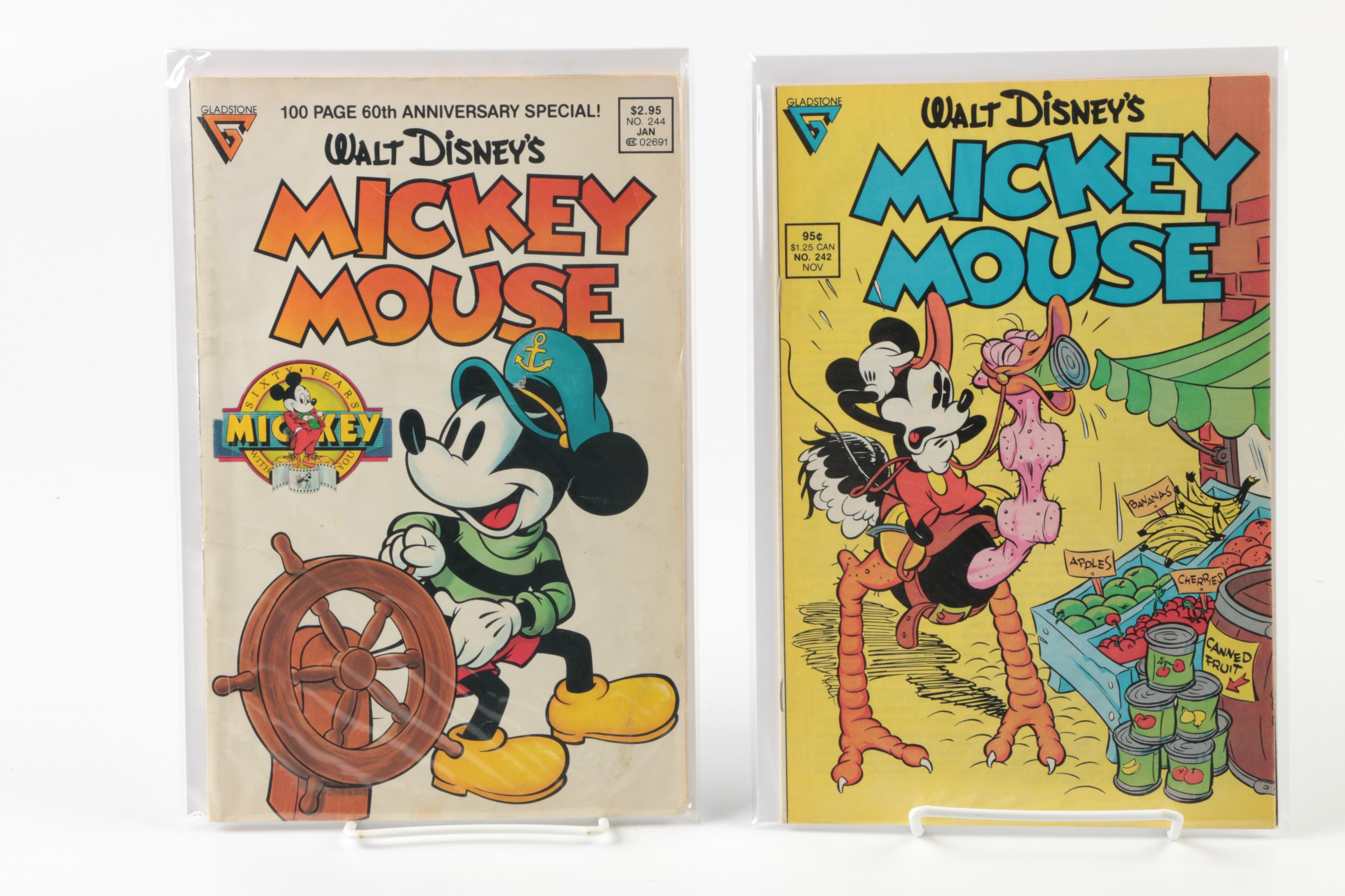 1980s "Mickey Mouse" Comic Books Including 60th Anniversary Special