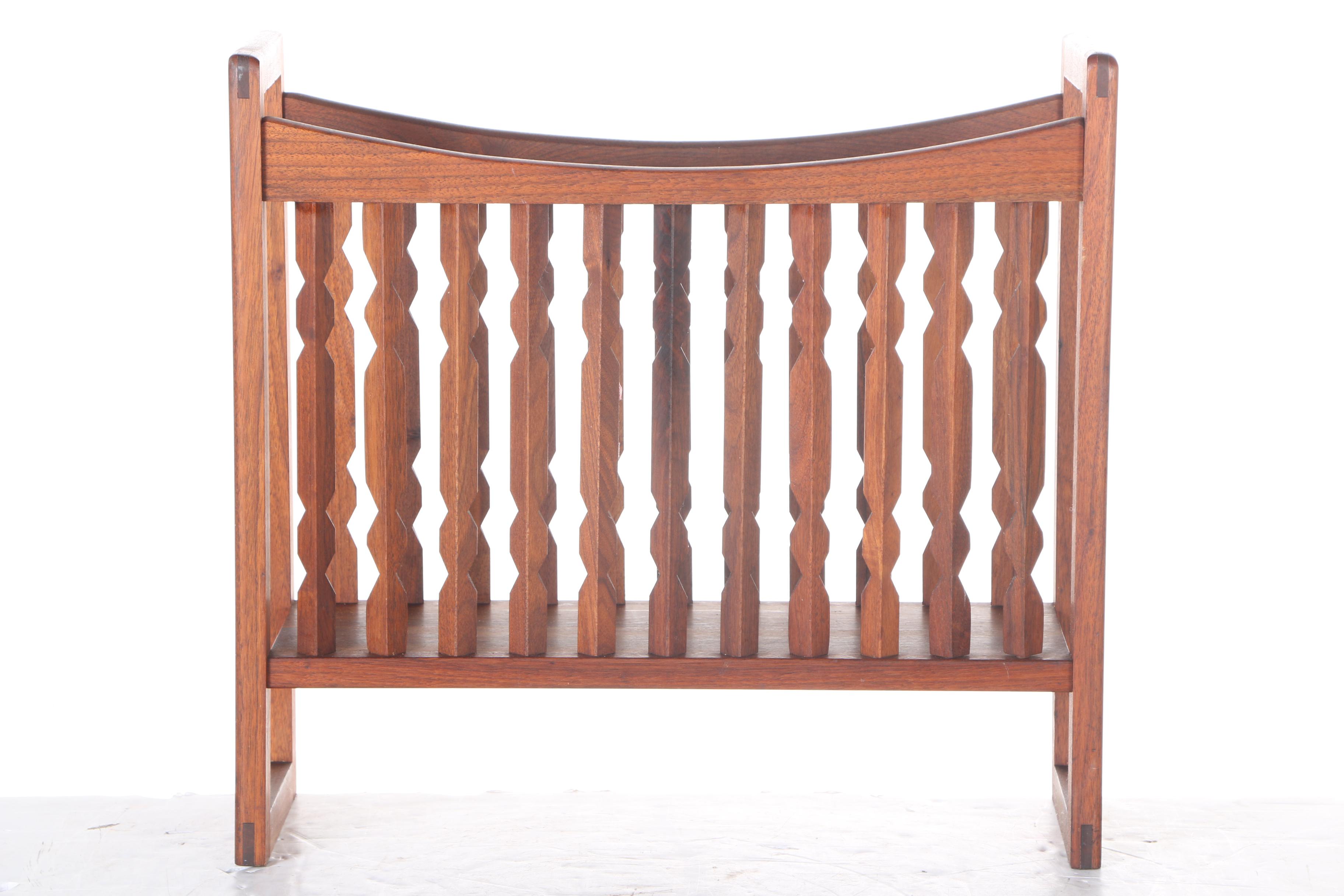 Footstool by Tell City, Tilt-top Side Table, Magazine Rack