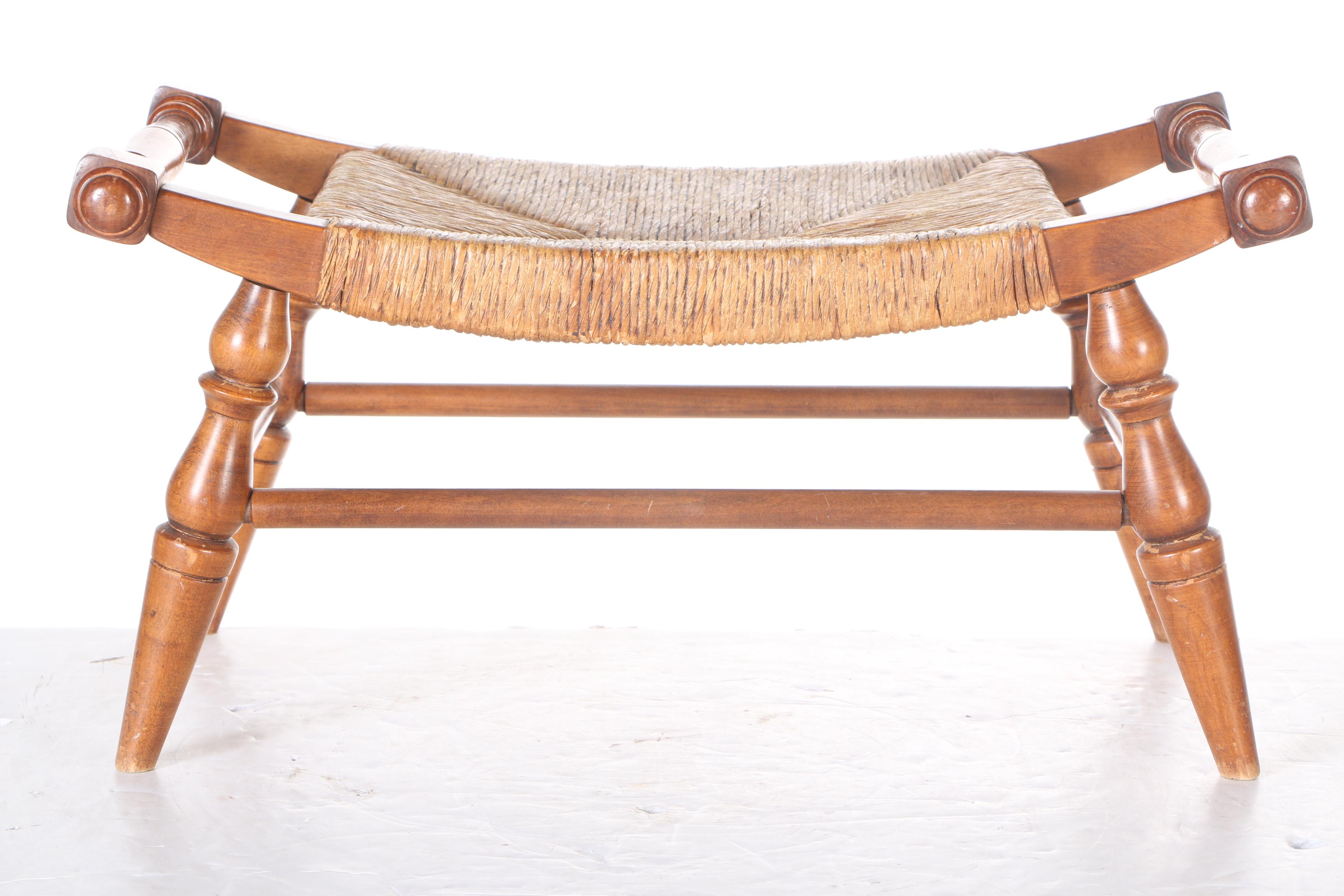 Footstool by Tell City, Tilt-top Side Table, Magazine Rack