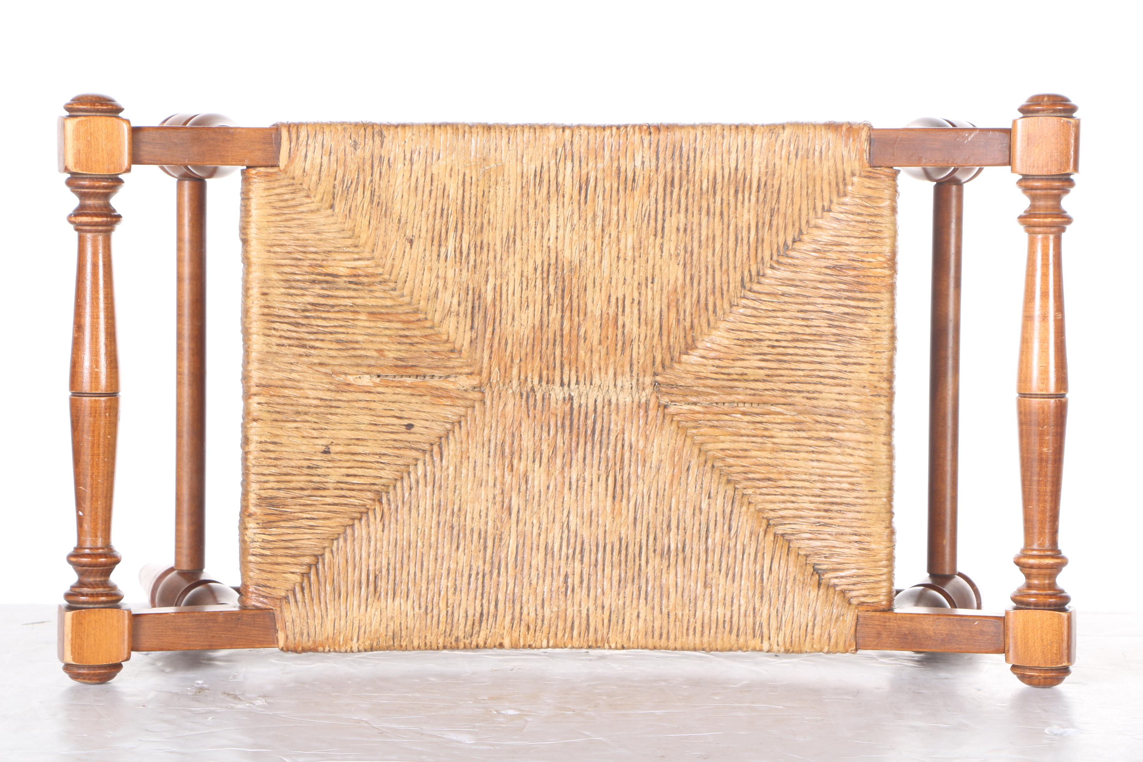 Footstool by Tell City, Tilt-top Side Table, Magazine Rack