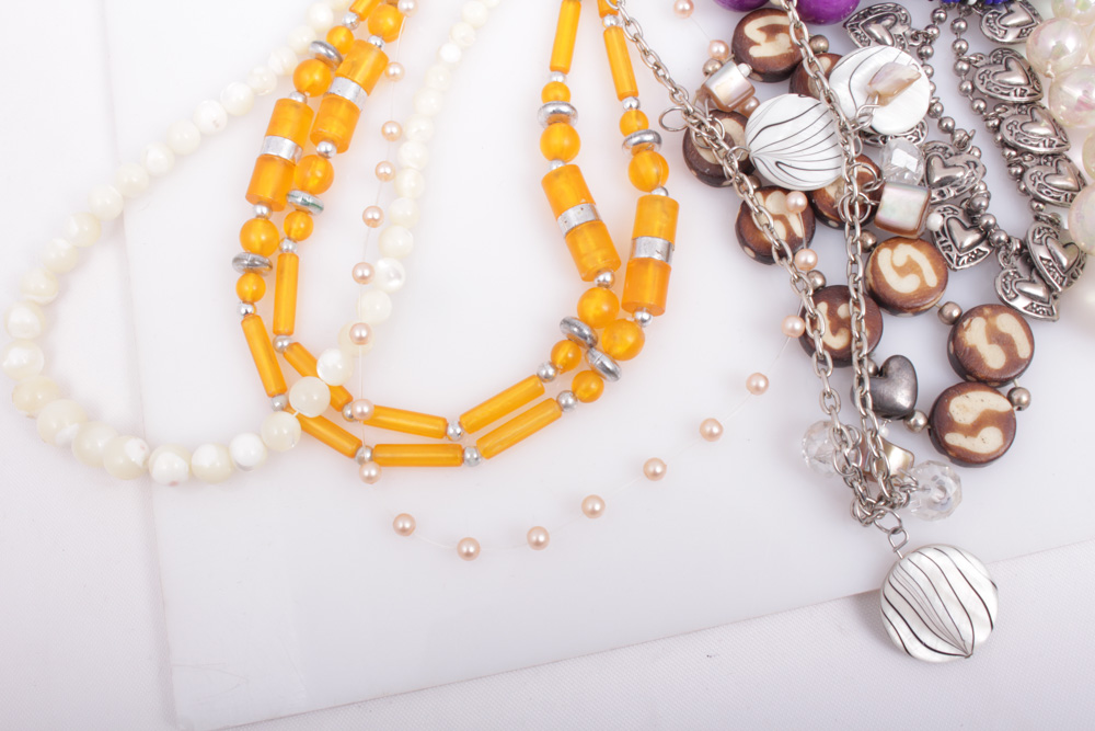 Art Glass, Beaded and Costume Necklaces and Bracelets