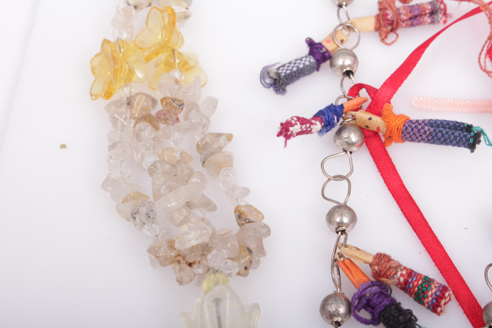 Art Glass, Beaded and Costume Necklaces and Bracelets