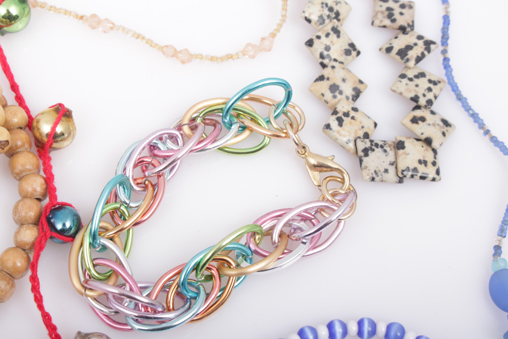 Art Glass, Beaded and Costume Necklaces and Bracelets