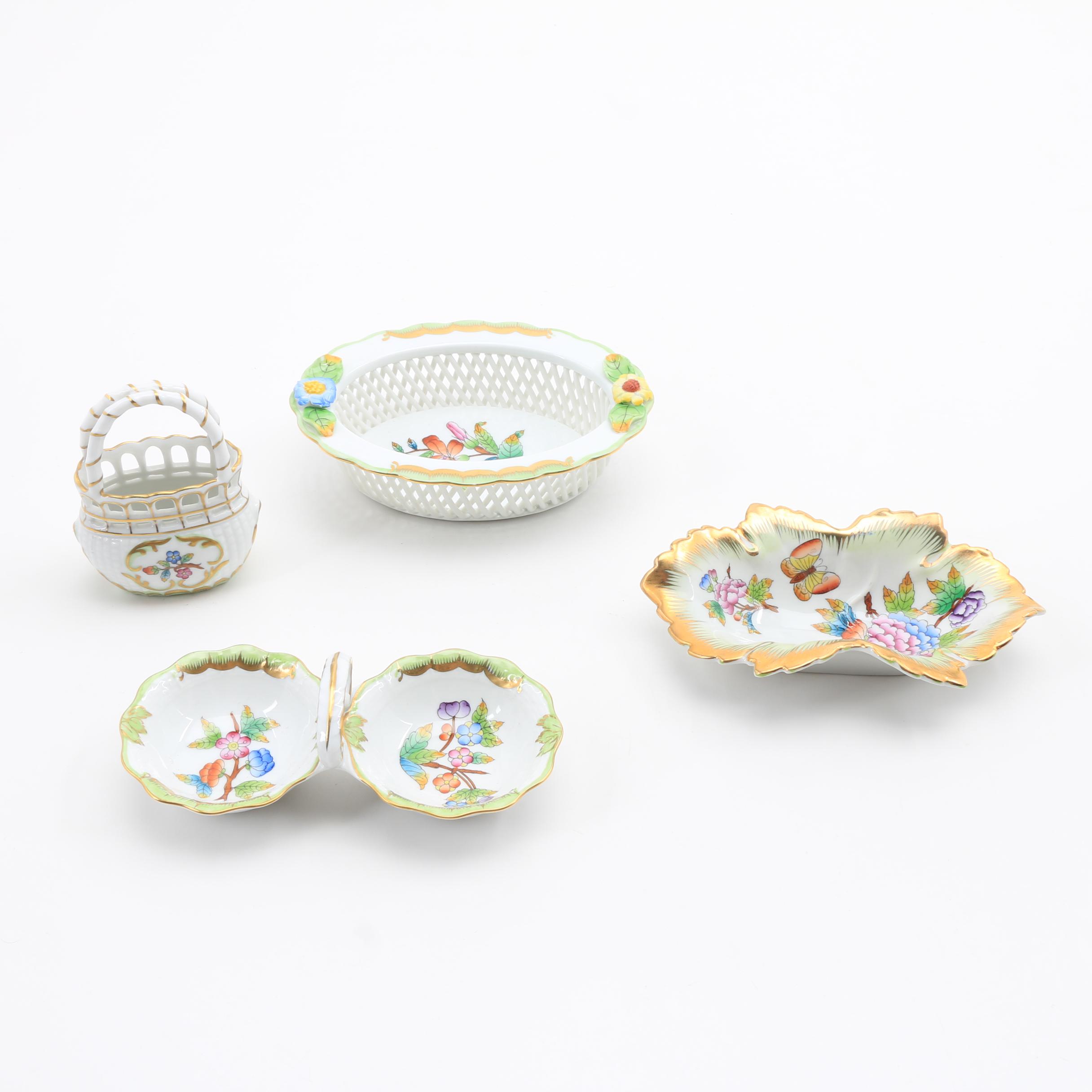 Collection of Herend Porcelain "Queen Victoria" Occasional Pieces
