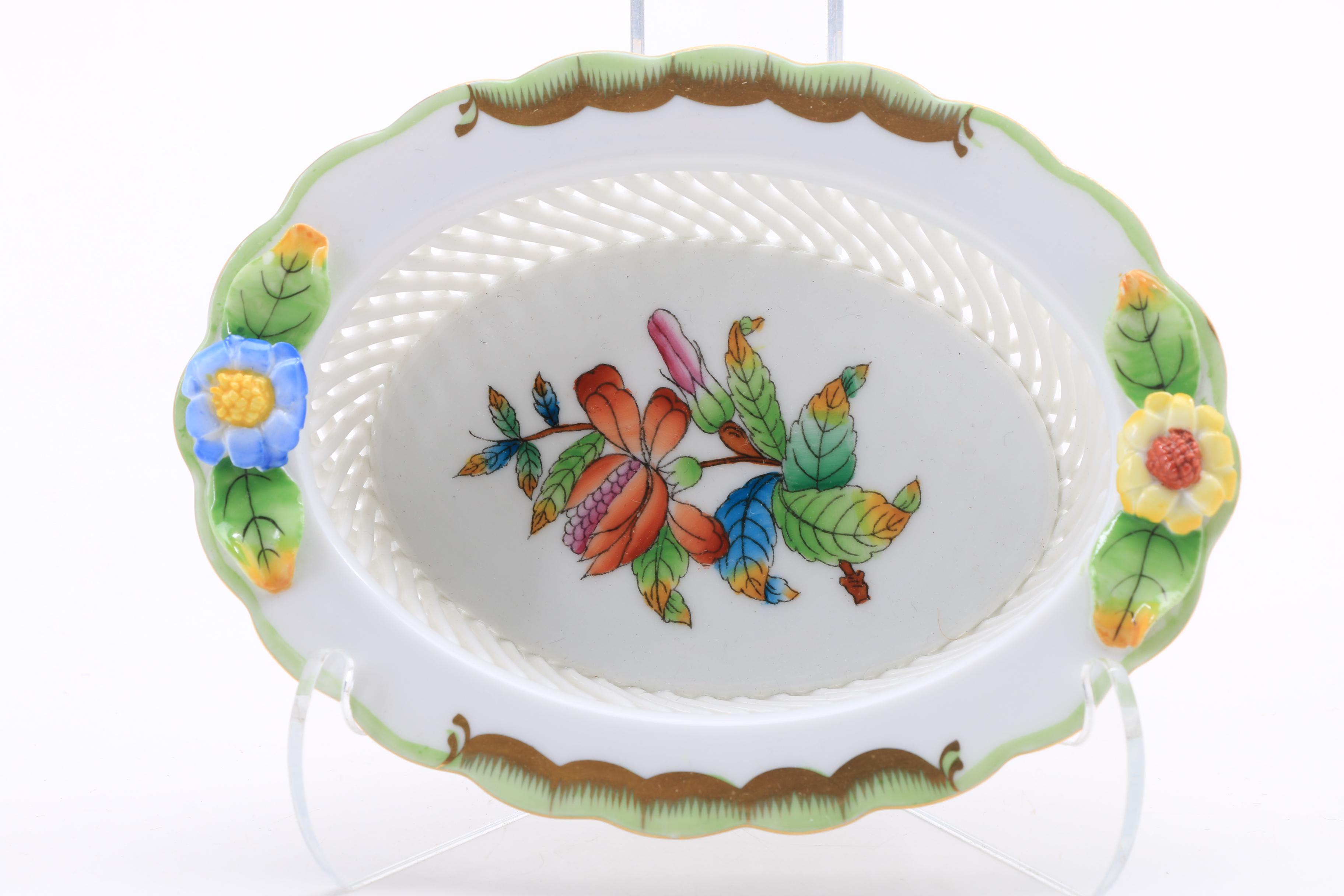 Collection of Herend Porcelain "Queen Victoria" Occasional Pieces