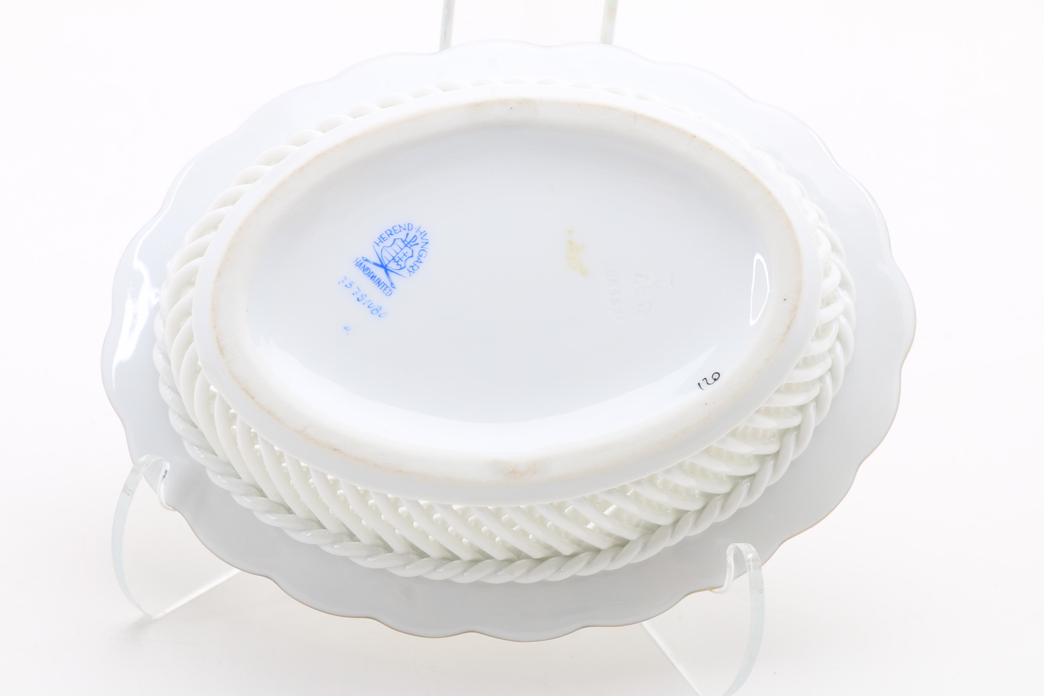 Collection of Herend Porcelain "Queen Victoria" Occasional Pieces