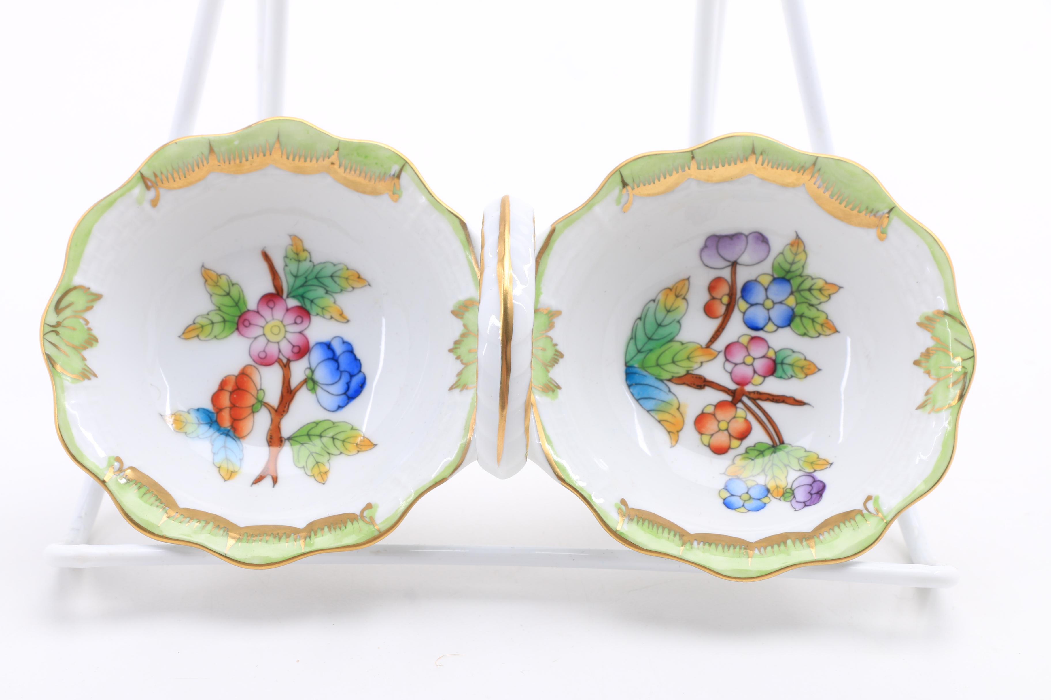 Collection of Herend Porcelain "Queen Victoria" Occasional Pieces