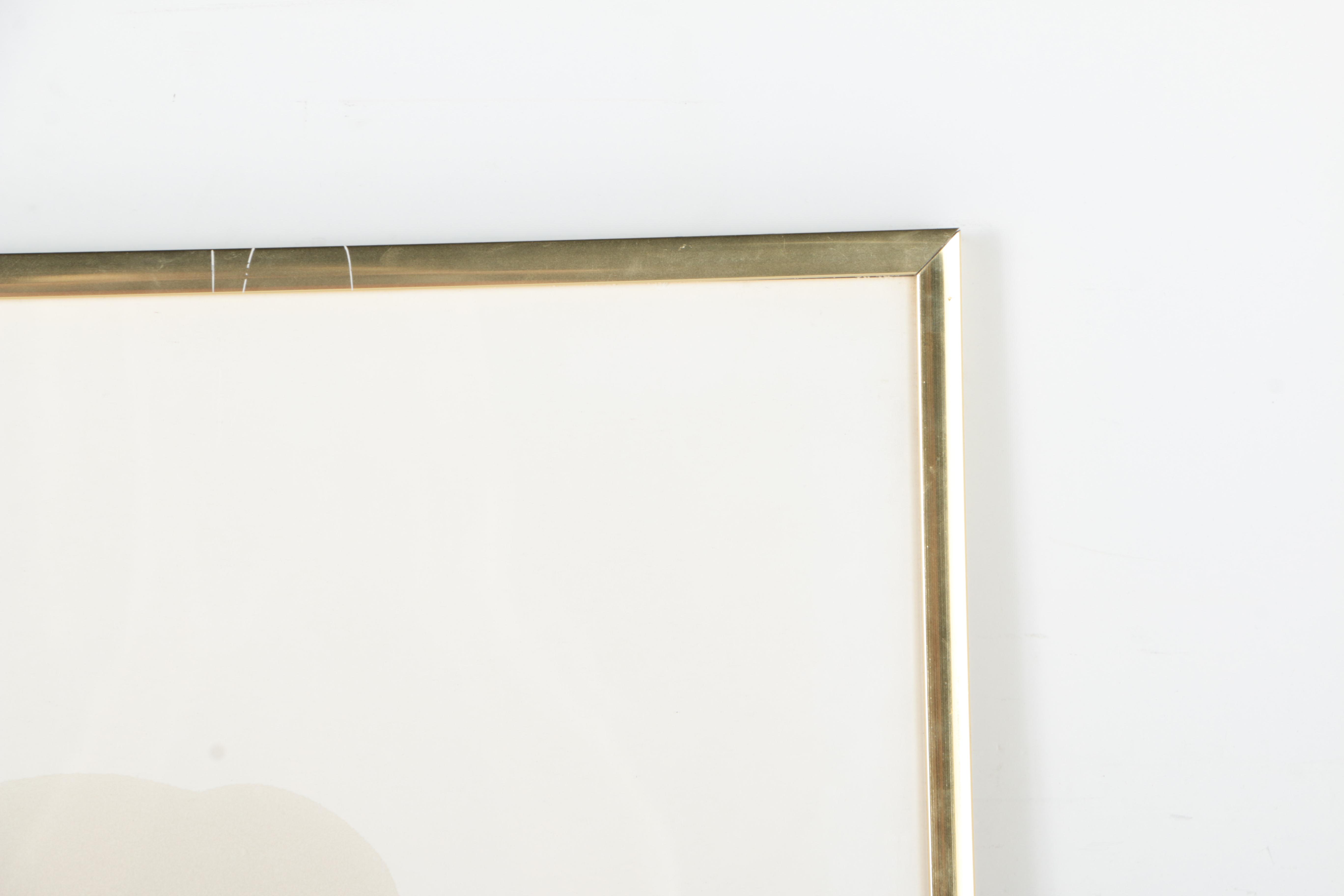 Signed Serigraph of Abstract Pinks and Grays