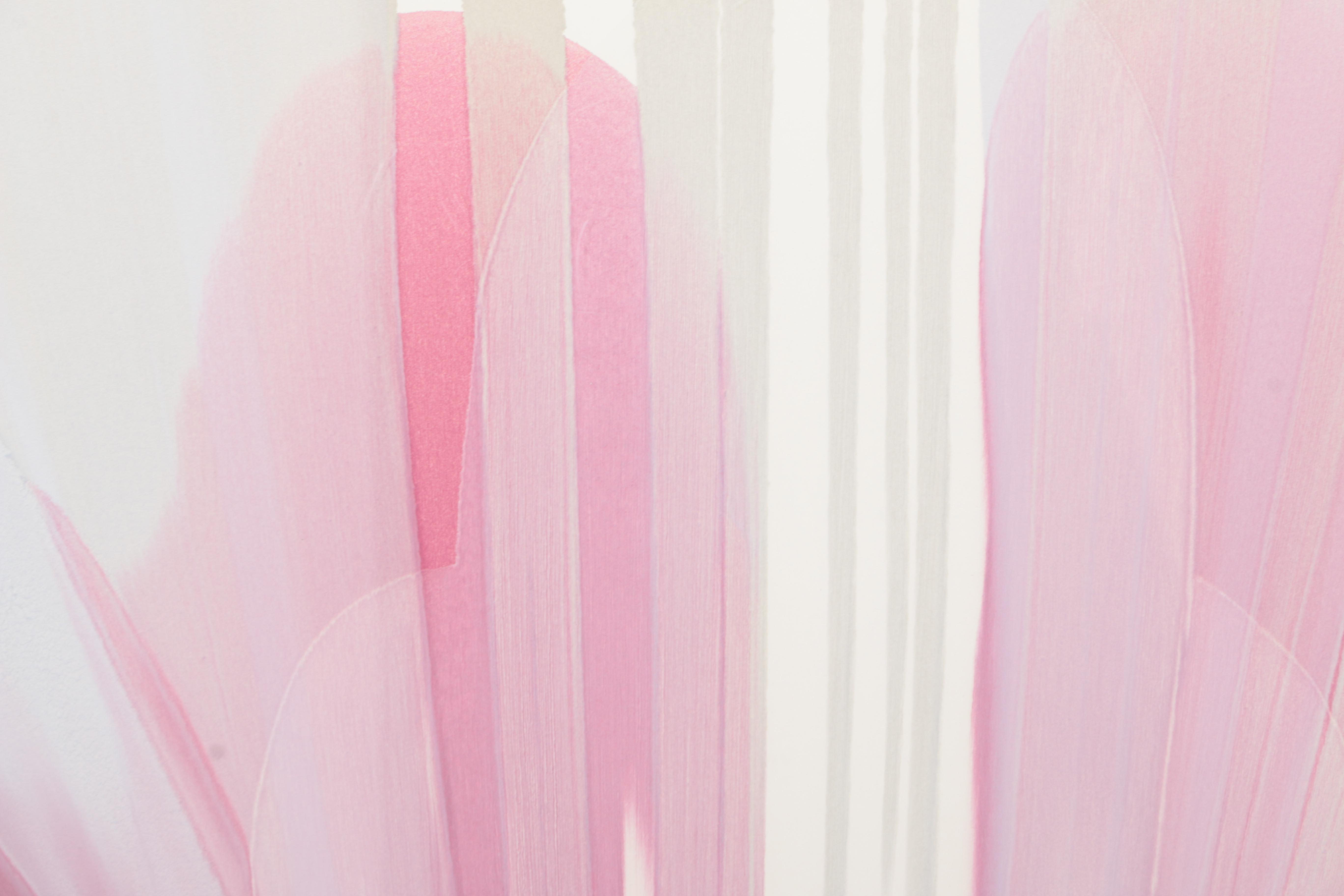 Signed Serigraph of Abstract Pinks and Grays