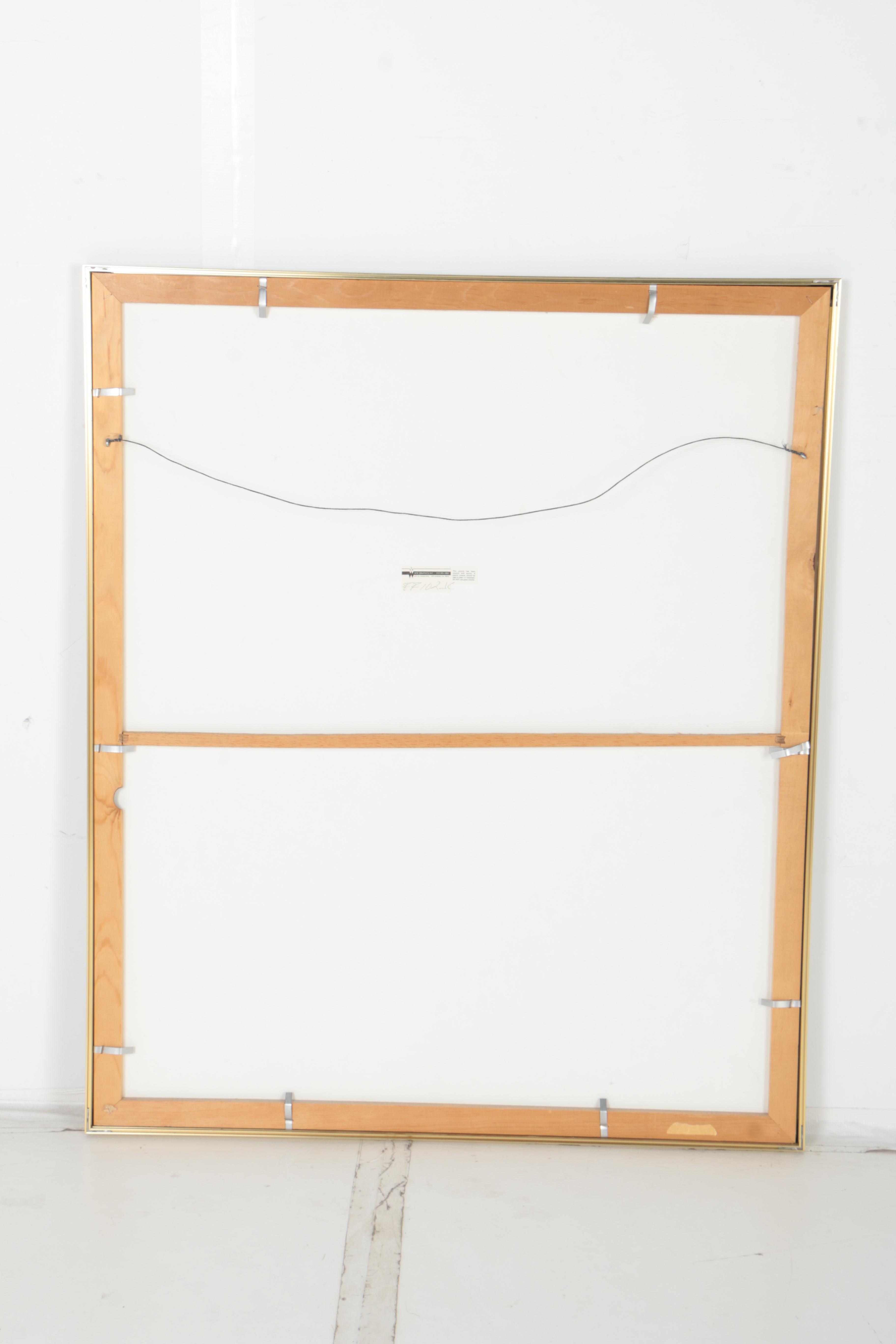 Signed Serigraph of Abstract Pinks and Grays