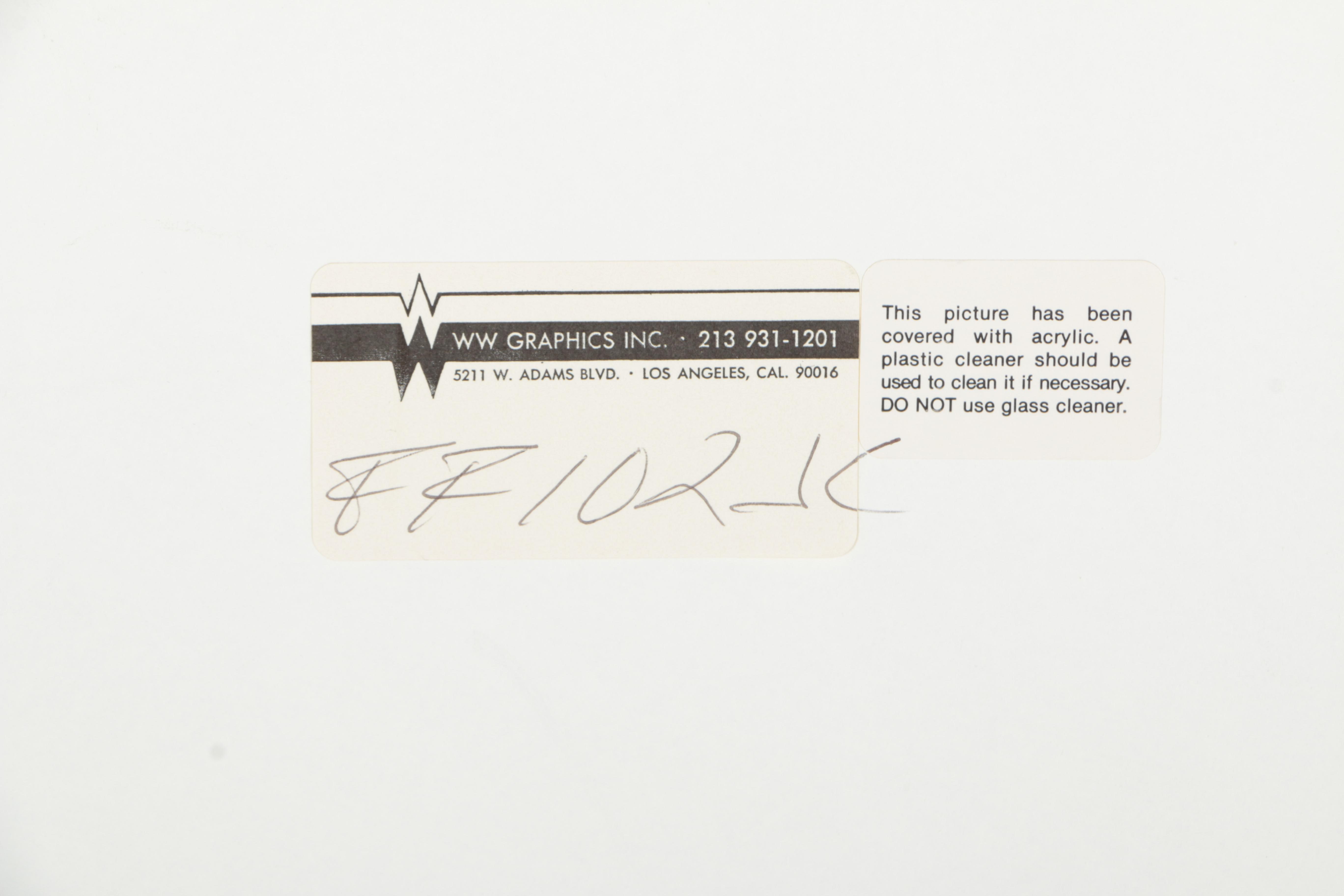 Signed Serigraph of Abstract Pinks and Grays