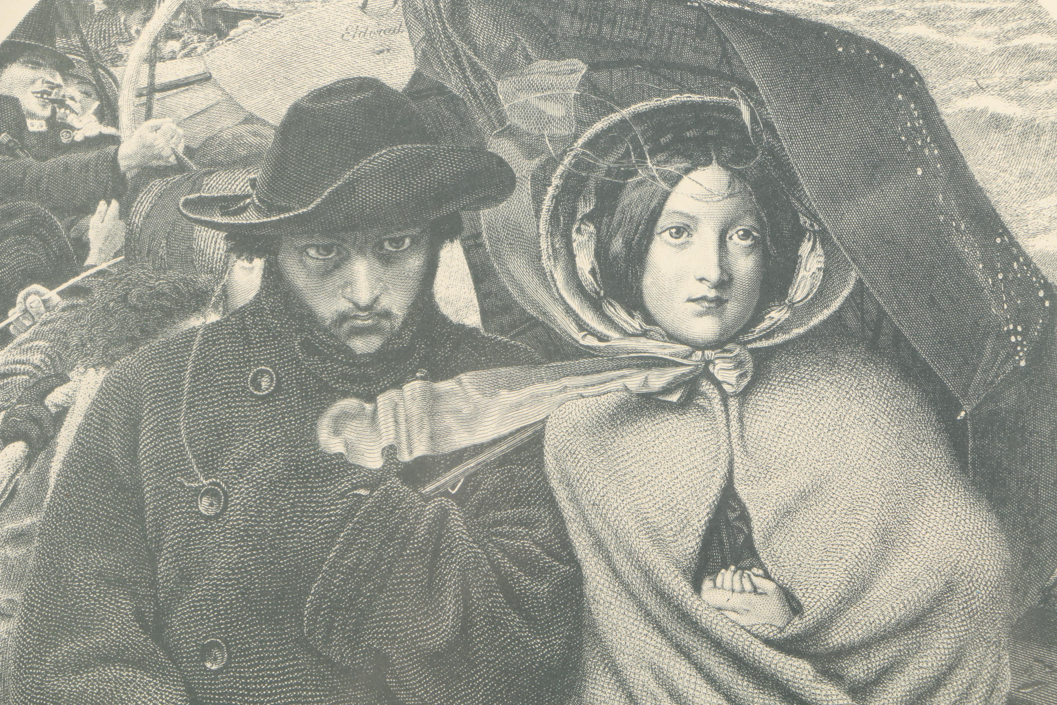 After Herbert K. Bourne and J. Stephenson Prints on Paper "The Last of England" and a Portrait of Alfred Tennyson