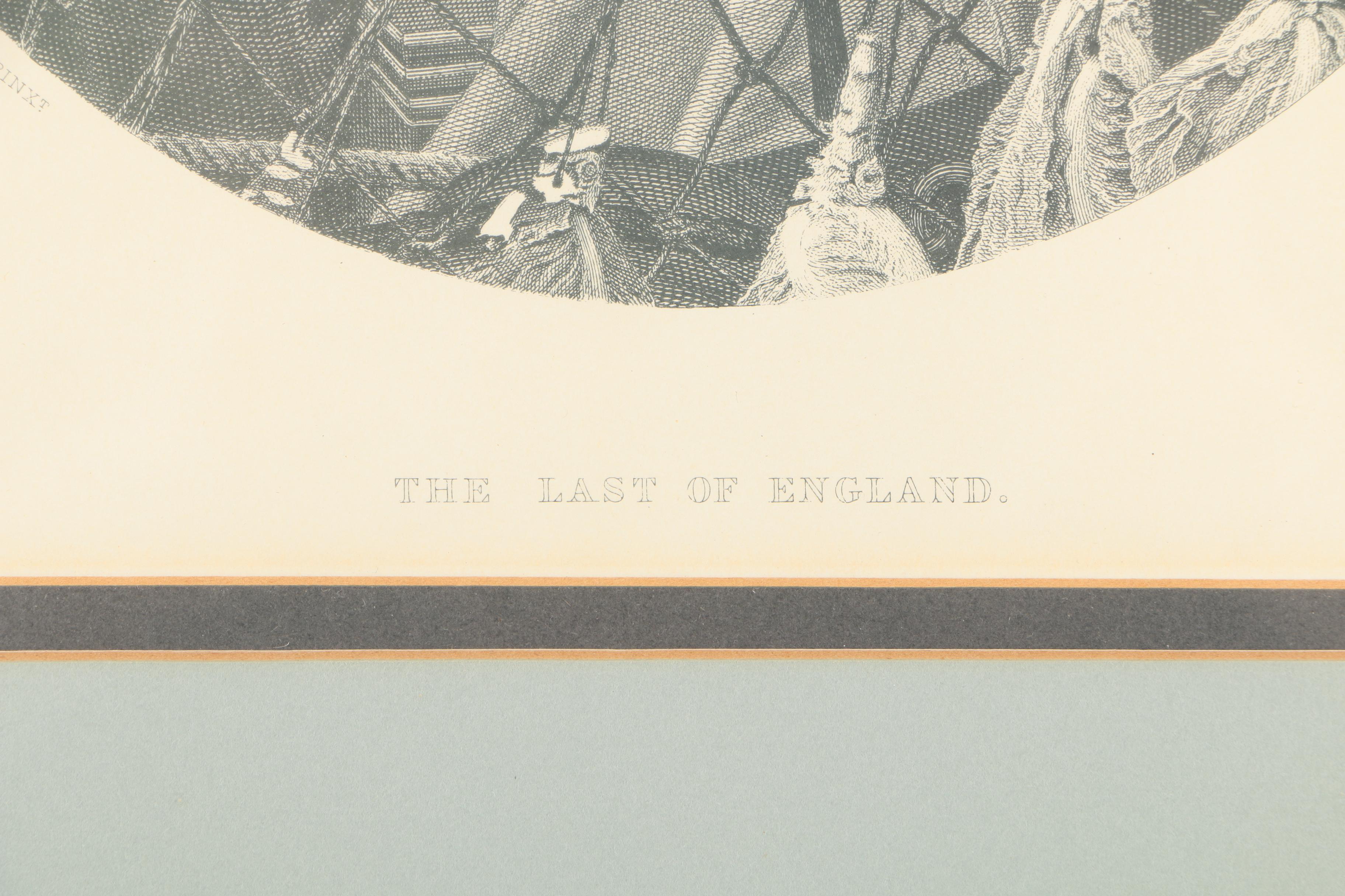 After Herbert K. Bourne and J. Stephenson Prints on Paper "The Last of England" and a Portrait of Alfred Tennyson