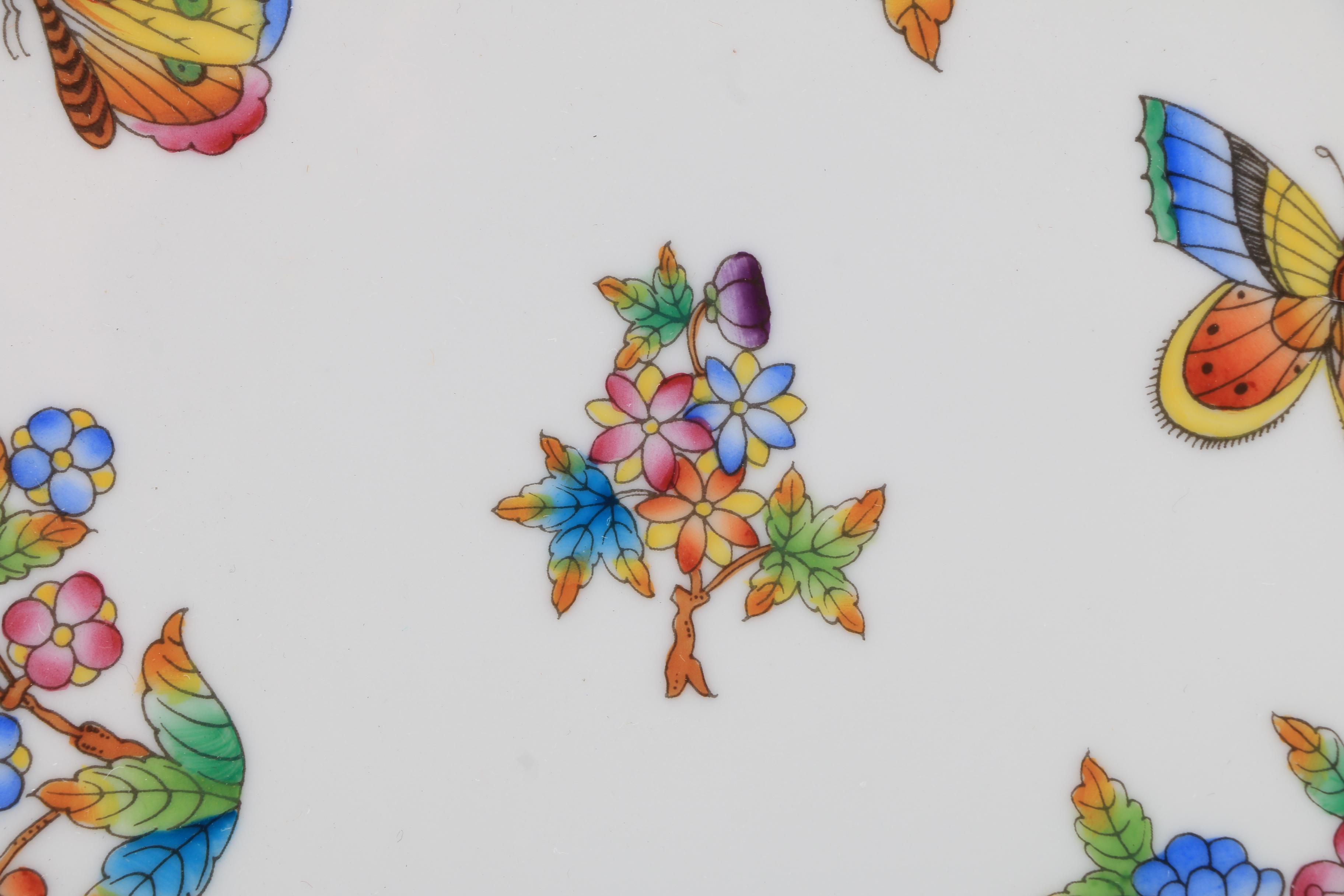 Herend "Queen Victoria" and "Printemp" Pierced Plates