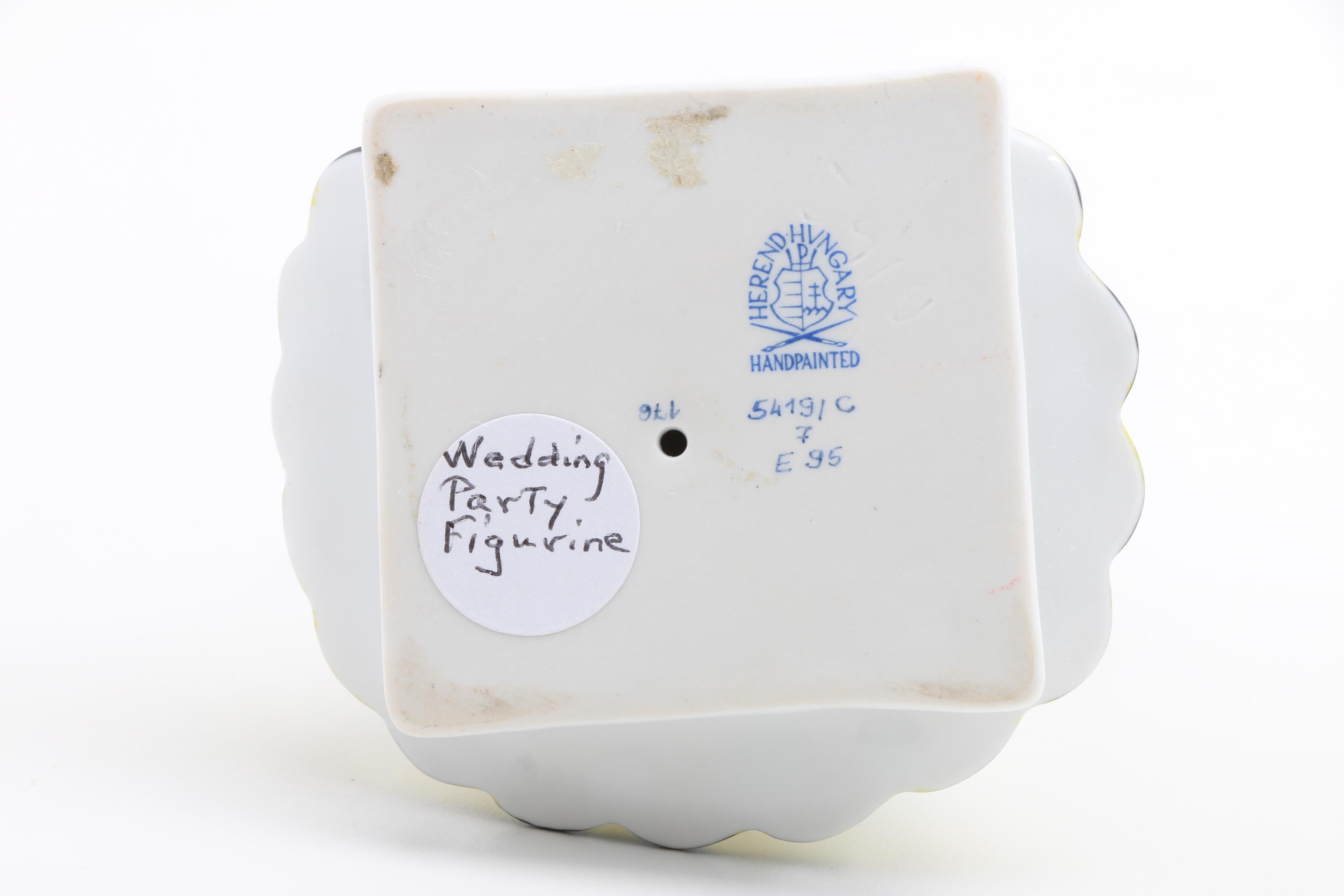 Rare Herend Porcelain "Wedding Party" Porcelain Figurines