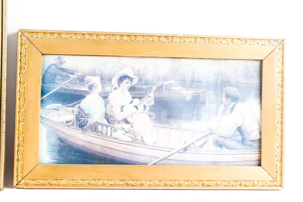 Vintage Offset Lithograph Print Pair