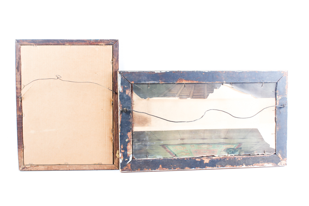 Vintage Offset Lithograph Print Pair