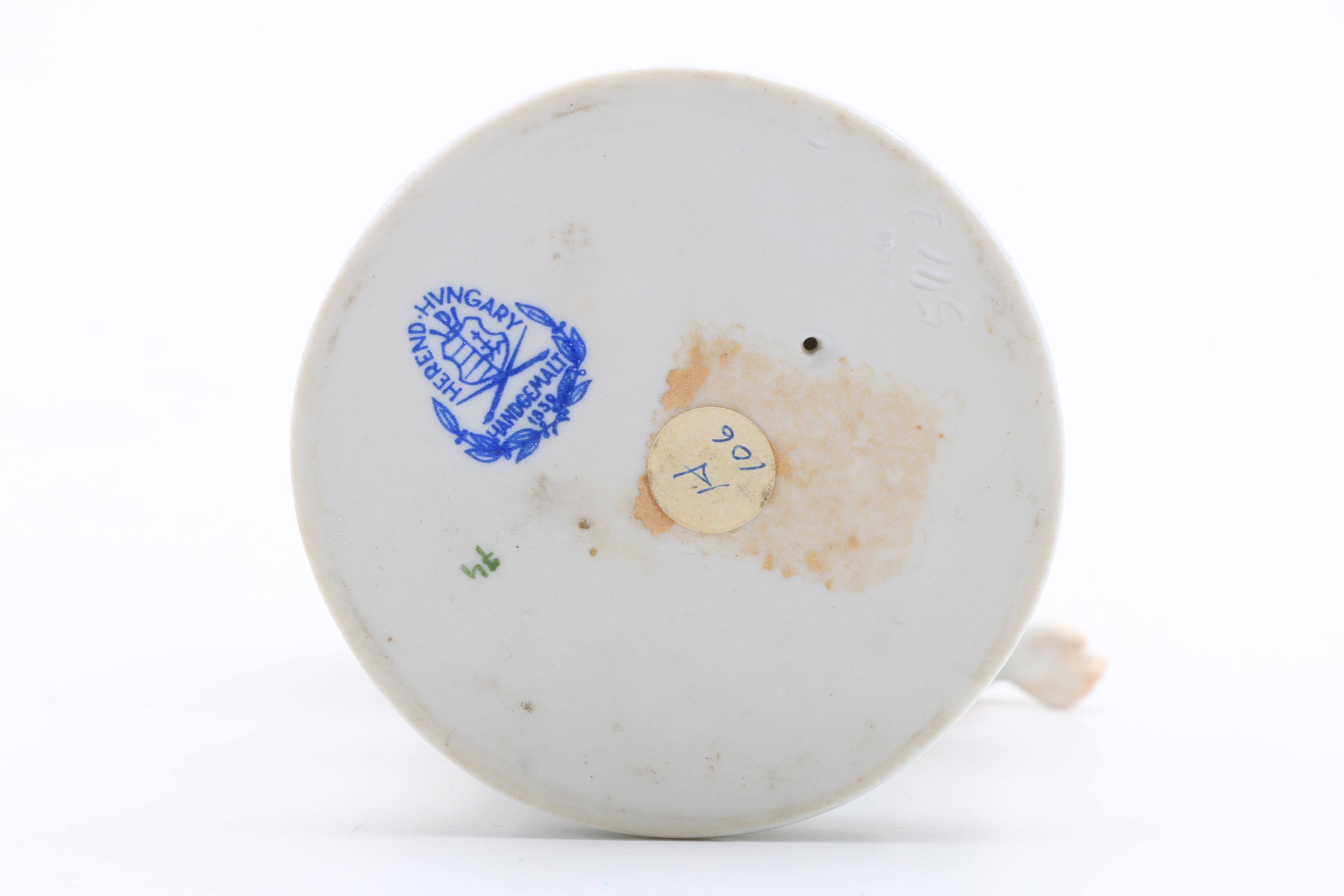 Vintage Herend Hand Painted Porcelain Peasant Dancer Figurines