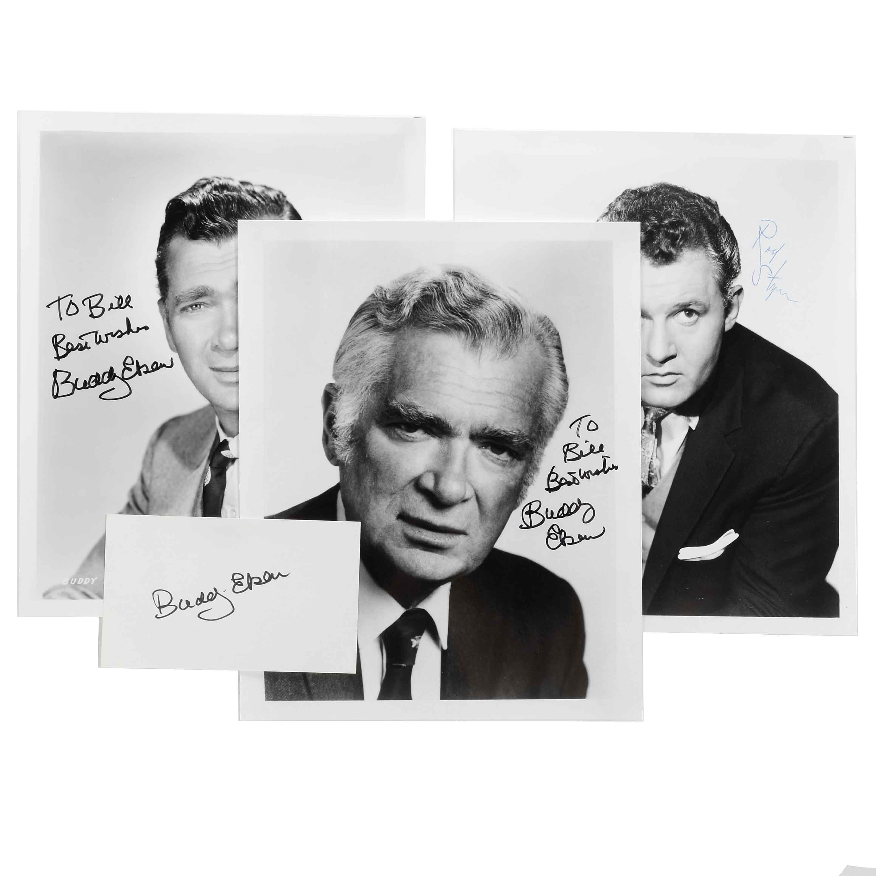 Actors Rod Steiger and Buddy Ebsen Signed Photos