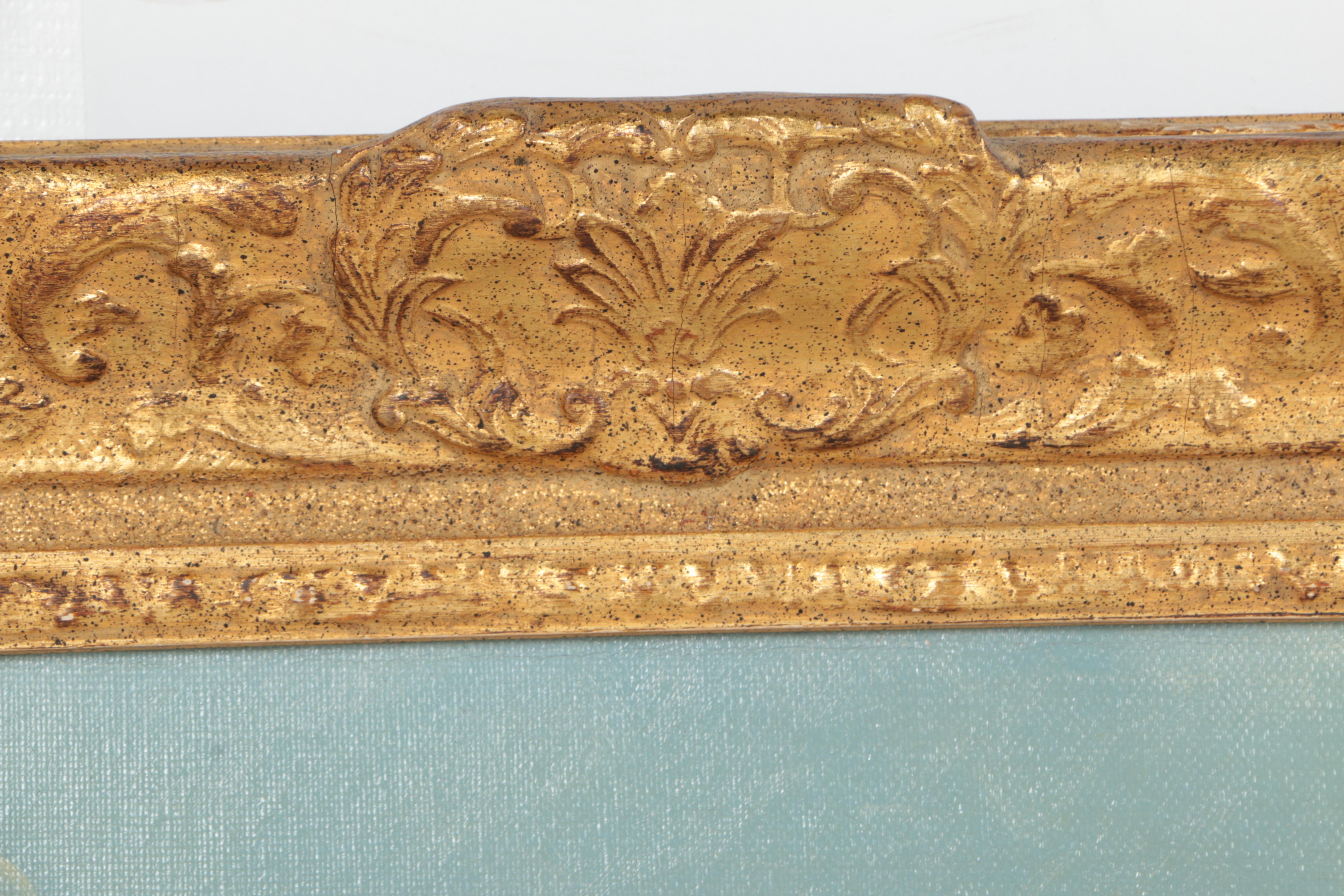 C. Williams Oil Painting on Canvas of Country Landscape With Ferryman